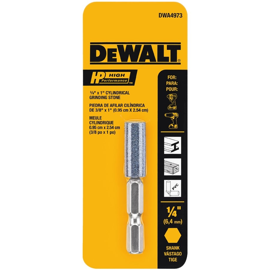 Punta de afilado/desbaste de 3/8 pulgadas de óxido de aluminio DEWALT DWA4973