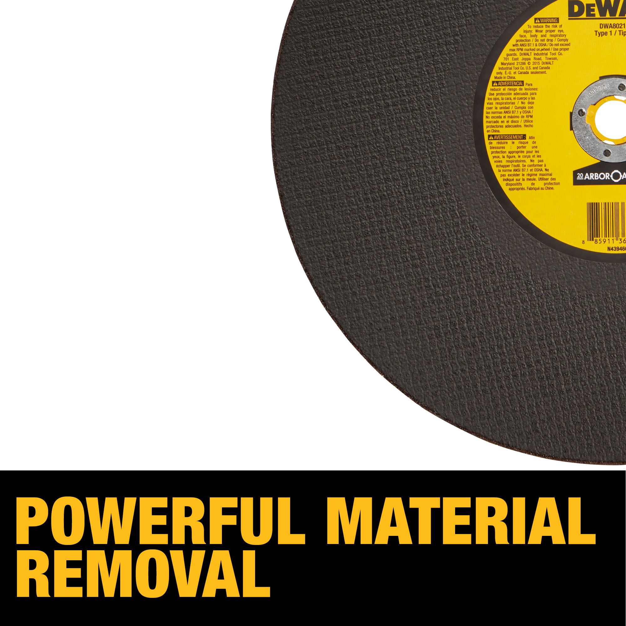 Disco de corte de óxido de aluminio DEWALT de 14 pulgadas - Accesorio DWA8021D