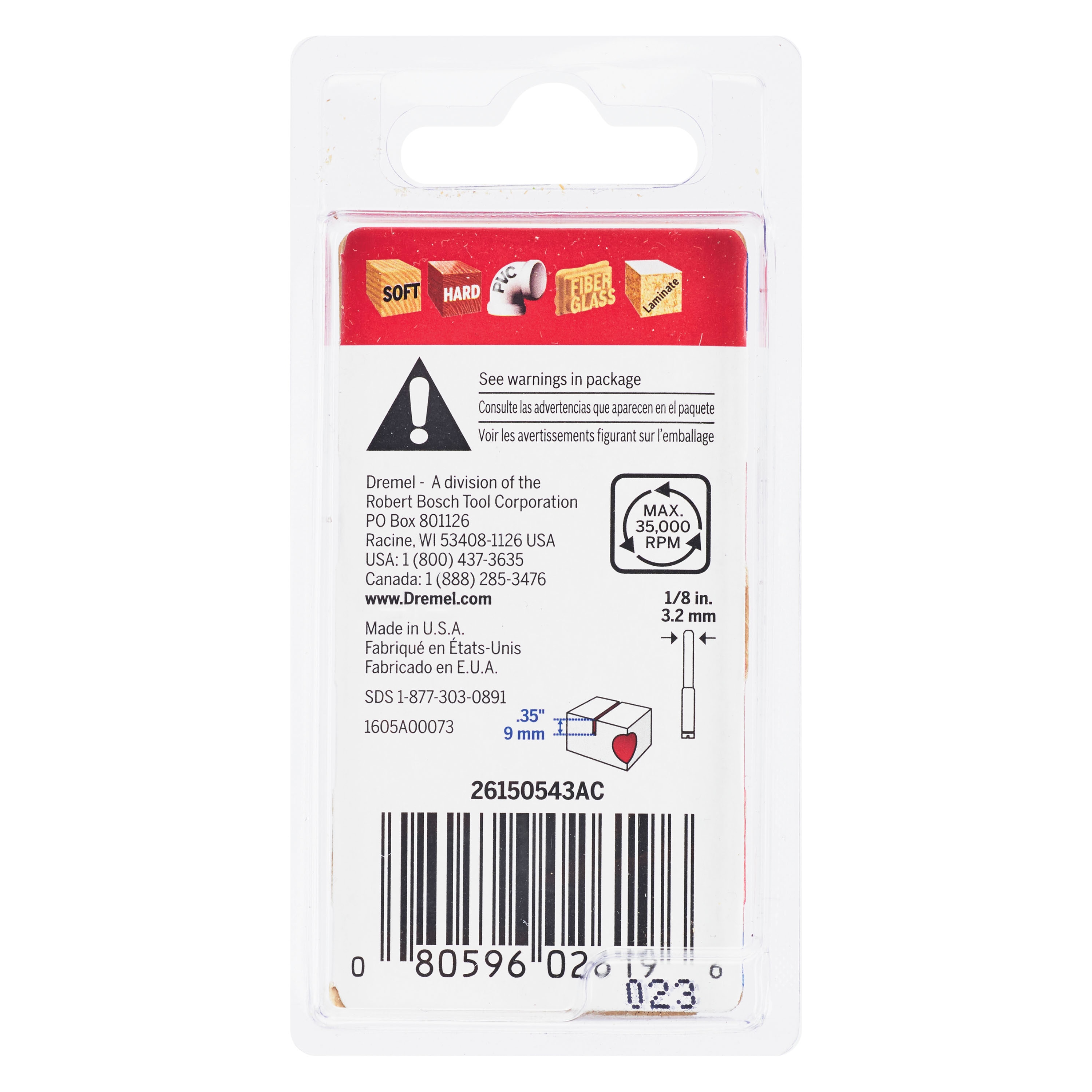 Disco de corte de carburo de acero Dremel de 1-1/4 pulgadas - Accesorio 5000543