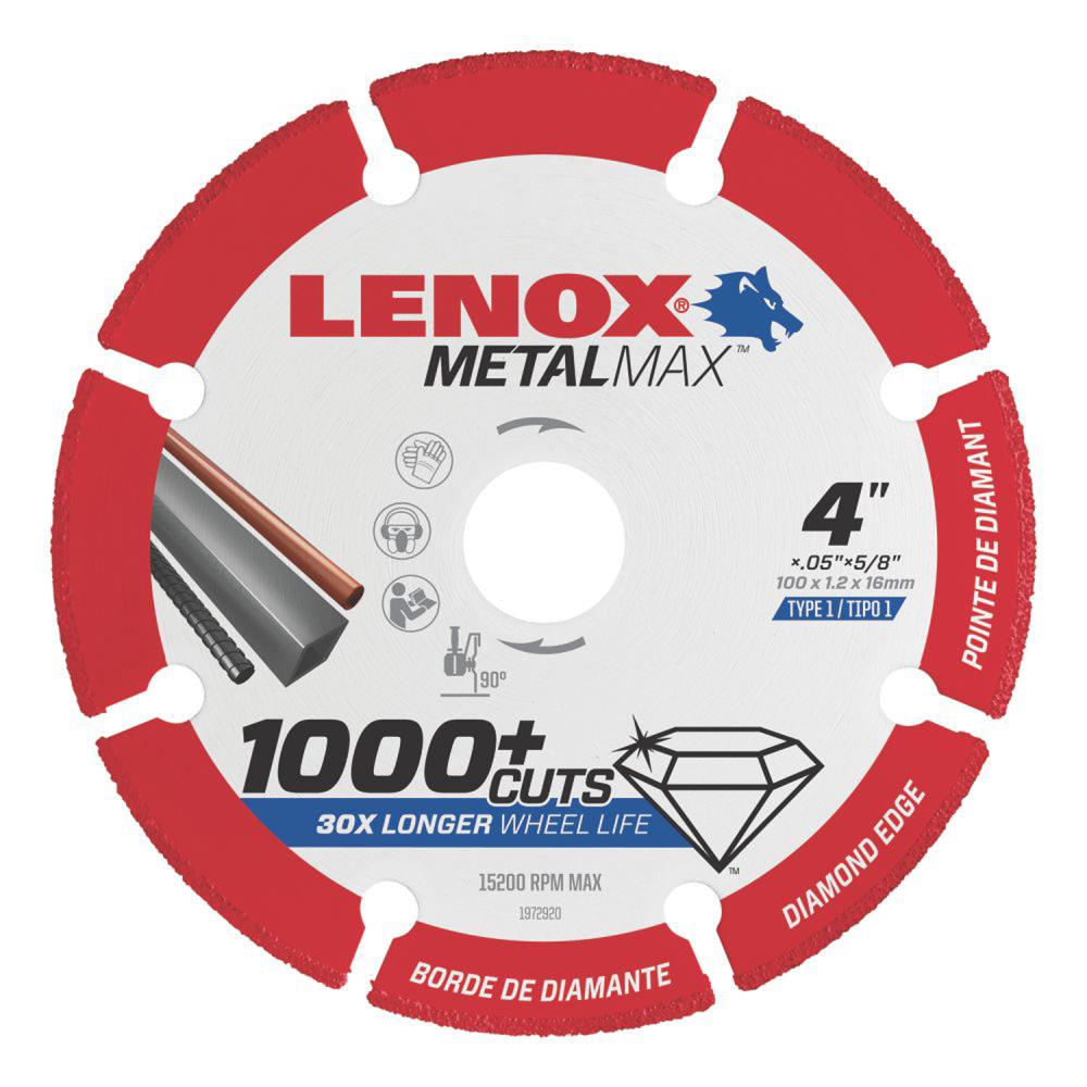 Disco de corte LENOX Metalmax con diamante de 4 pulgadas, accesorio 1972920