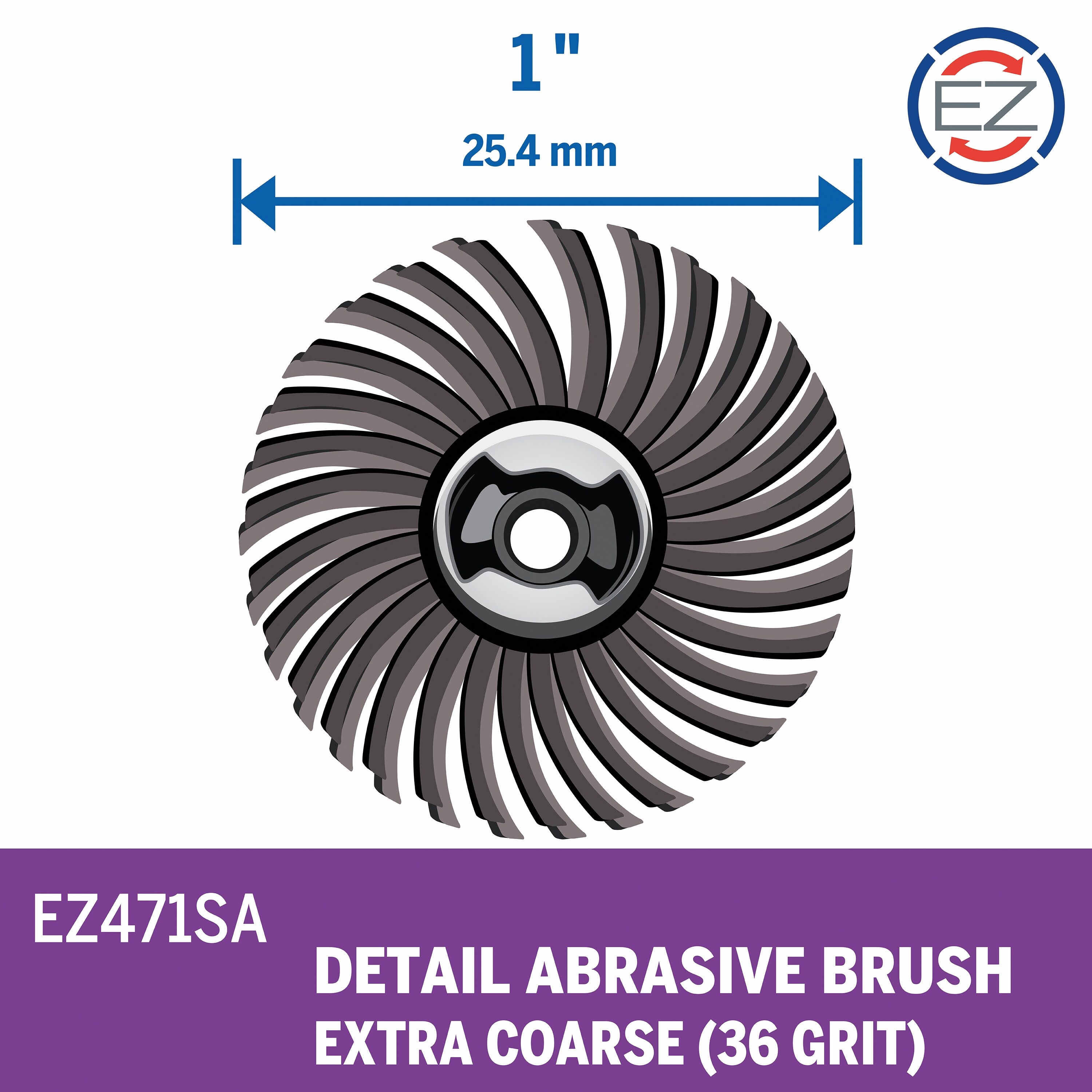 Accesorio de Rueda de Lijado de Fibra Dremel EZ Lock de 1 pulgada EZ471SA