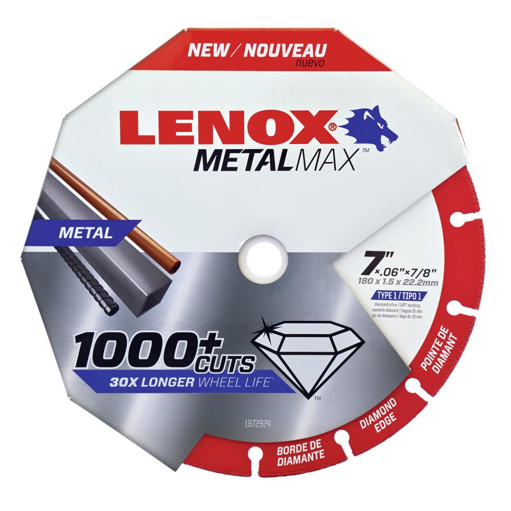 Disco de corte accessory de 7 pulgadas con grano de diamante Metalmax de LENOX 1972924