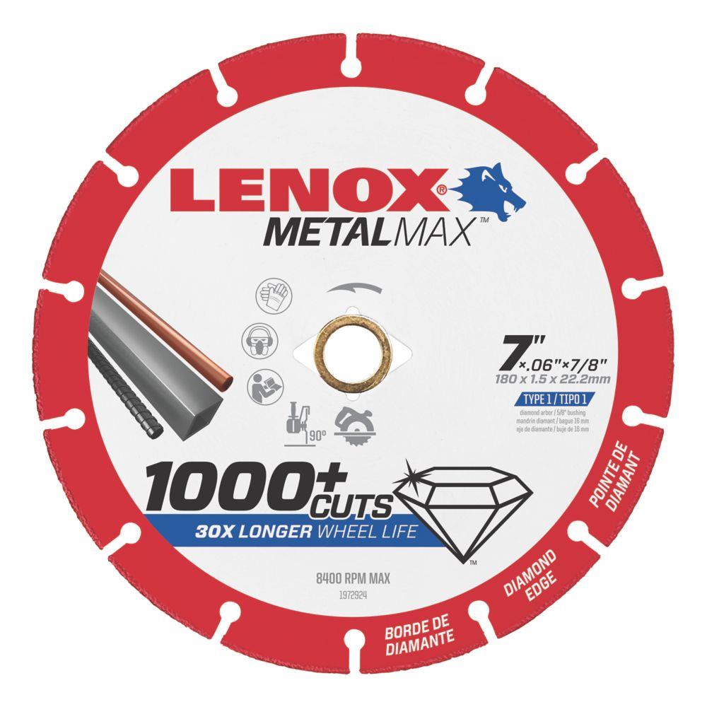 Disco de corte accessory de 7 pulgadas con grano de diamante Metalmax de LENOX 1972924