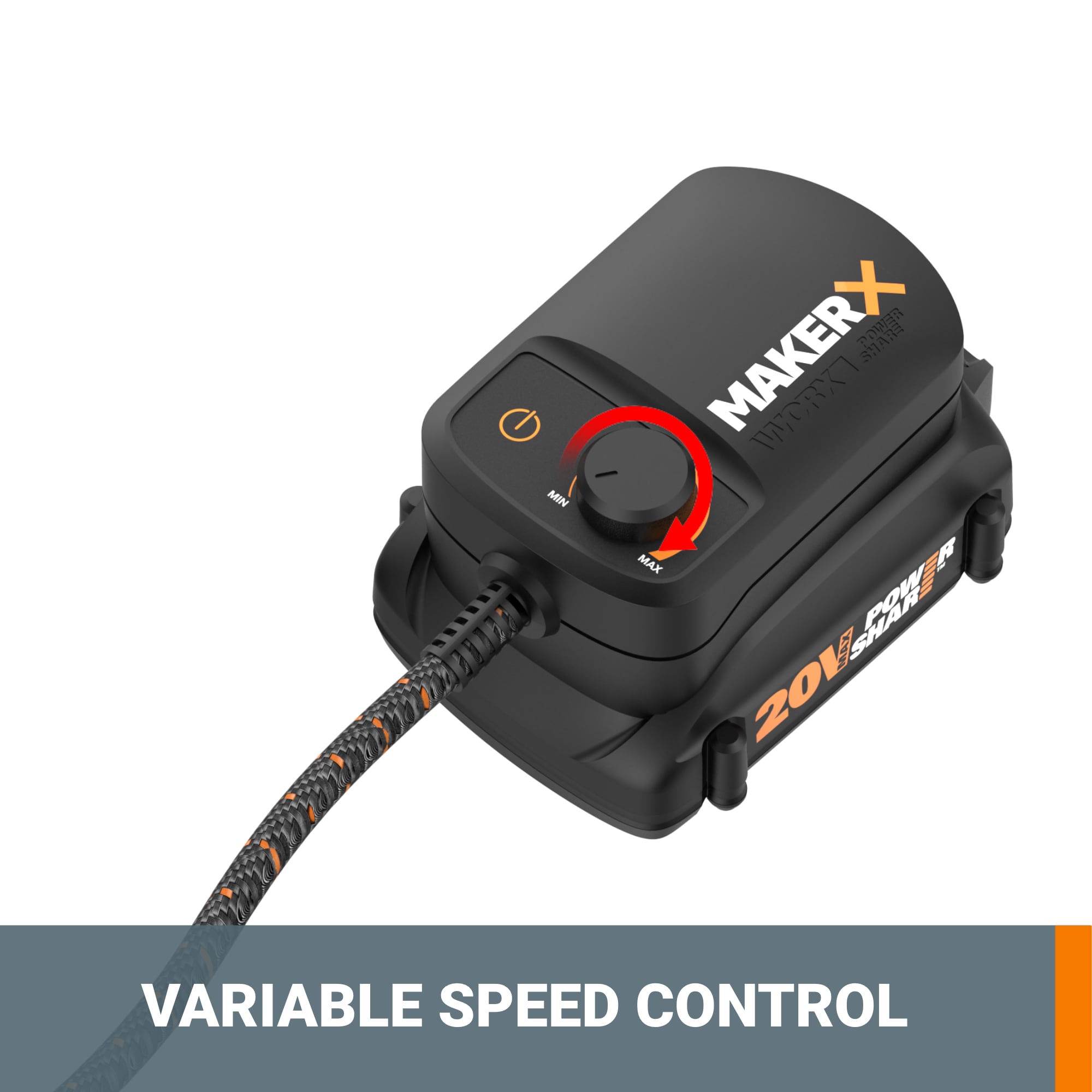 Kit de herramientas rotativas inalámbricas WORX MakerX de velocidad variable de 20 voltios máximo para manualidades (batería incluida) (cargador incluido) WX989L