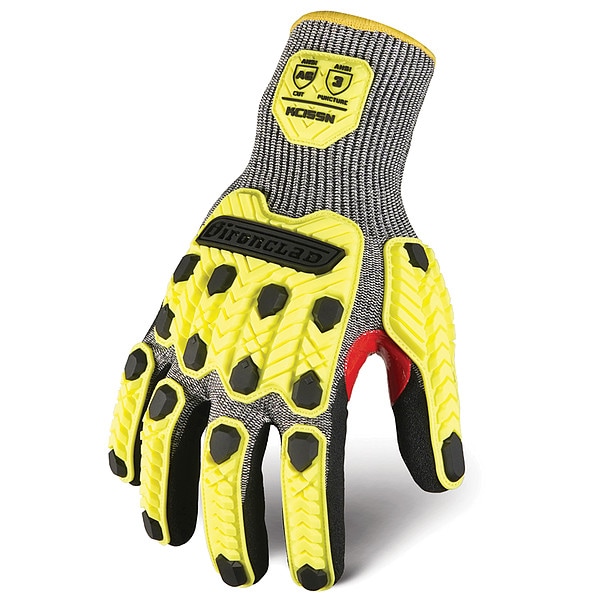 Guantes de tejido Ironclad Performance Wear, Nivel de corte A6, 13 ga, Gris, 3XL (12) - KCI5SN-07-XXXL