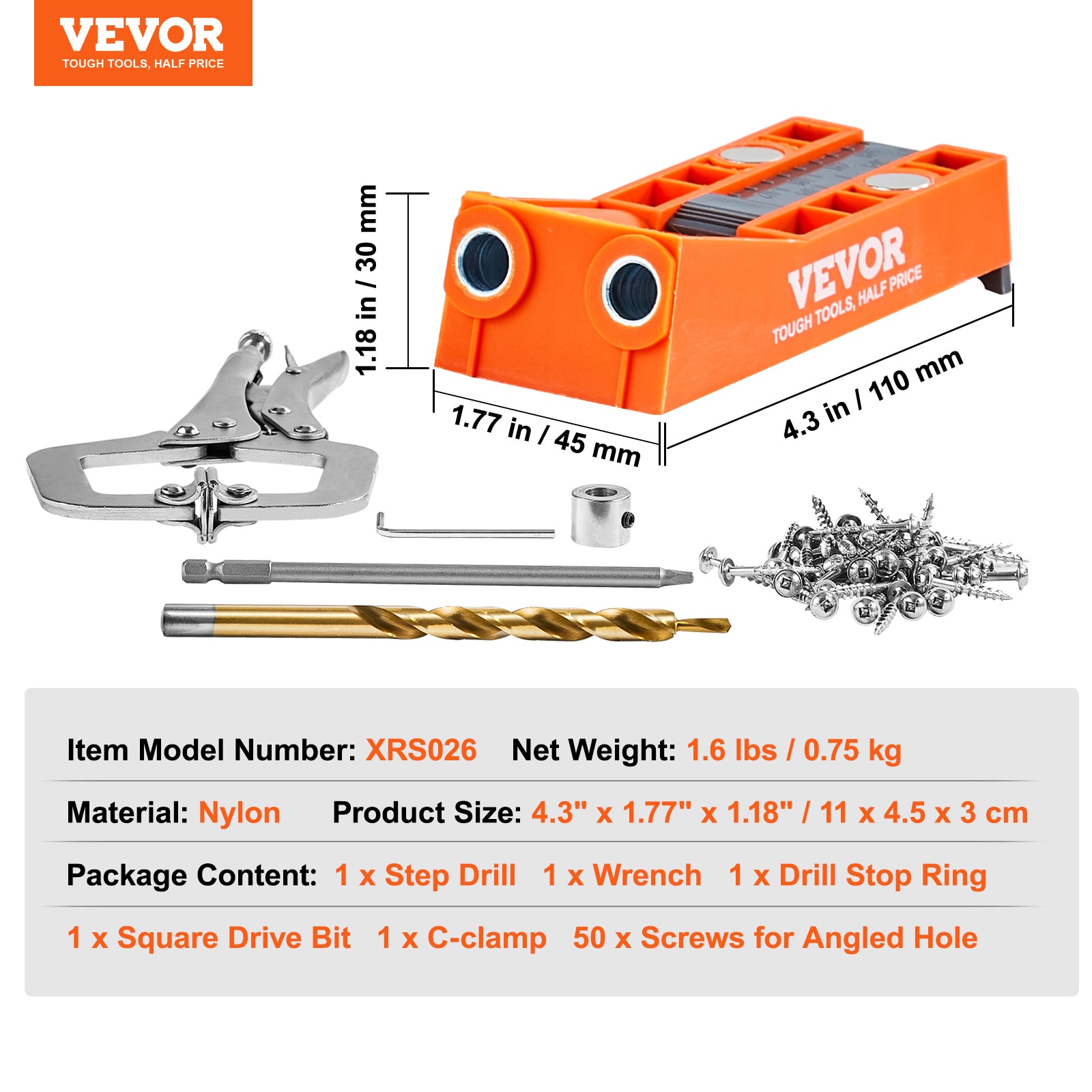 Kit de plantilla de agujero de bolsillo VEVOR con abrazadera SXKKJPJJQMINIQHP4V0