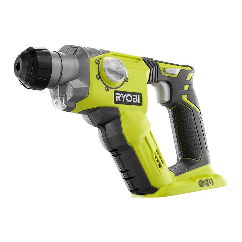 RYOBI ONE+ Taladro martillo rotativo inalámbrico de 18V de iones de litio de 1/2 pulgadas SDS-Plus (solo herramienta) - P222