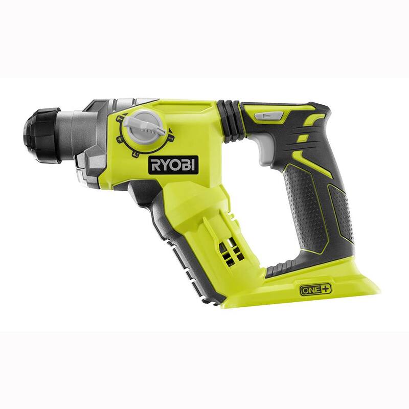RYOBI ONE+ Taladro martillo rotativo inalámbrico de 18V de iones de litio de 1/2 pulgadas SDS-Plus (solo herramienta) - P222