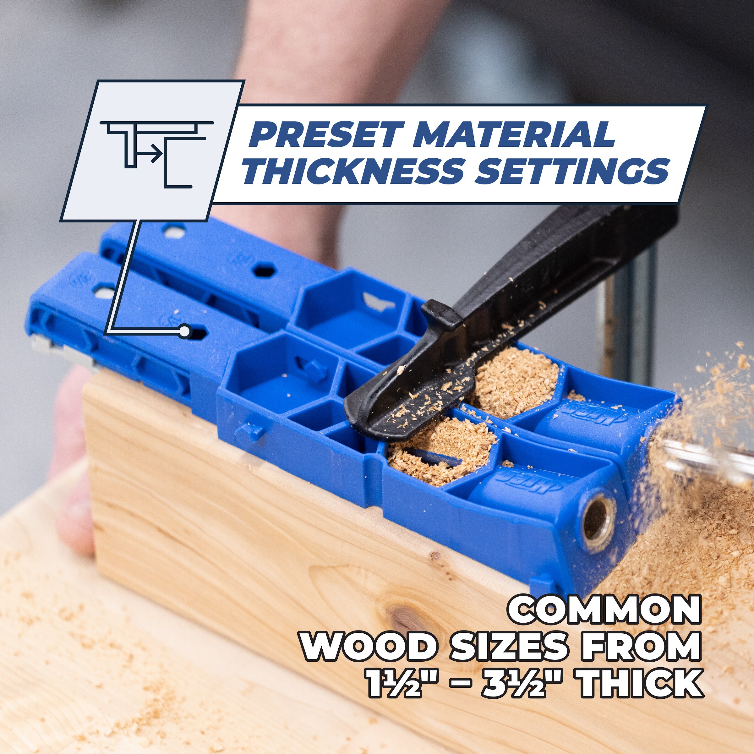 Kreg Pocket-Hole Jig XL - Tamaño ajustable, guías de perforación doble desmontables, sujeción segura KPHJ920