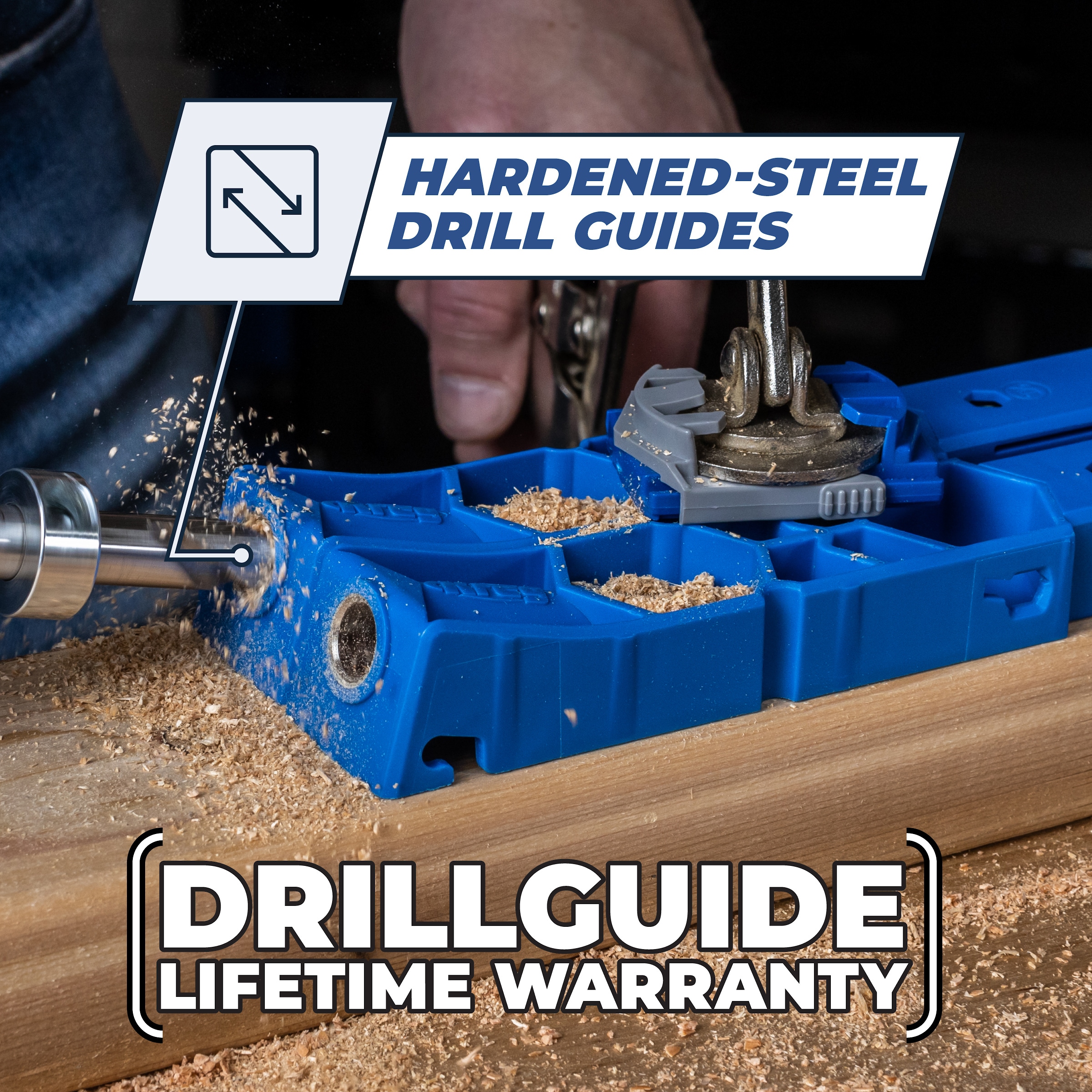 Kreg Pocket-Hole Jig XL - Tamaño ajustable, guías de perforación doble desmontables, sujeción segura KPHJ920
