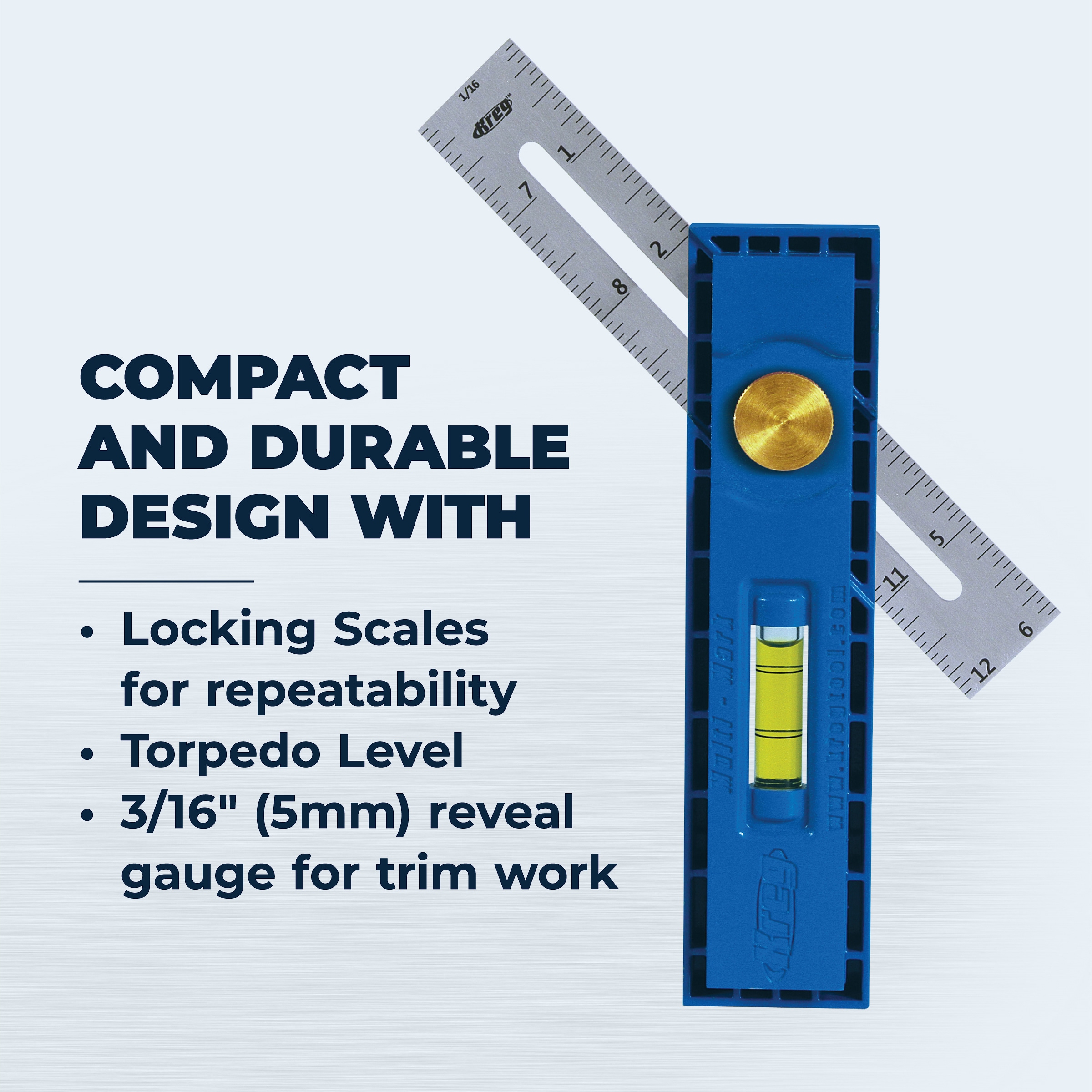 Accesorio Kreg Multi-Mark Jig con Tres Configuraciones de Escala, Escala Imperial y Métrica, Nivel de Torpedo Incorporado KMA2900