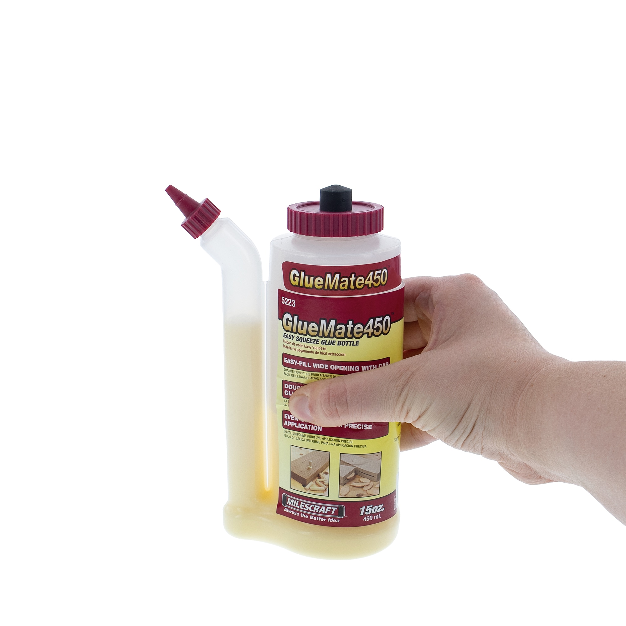 Milescraft Gluemate450- Paquete de 3 botellas de pegamento con puntas 72230003