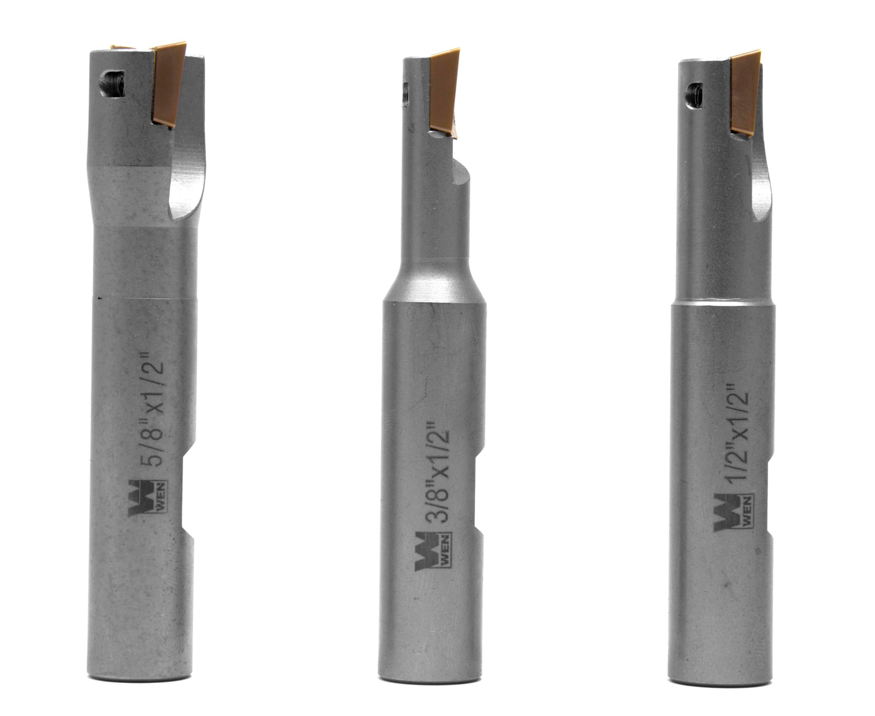 Conjunto de 3 piezas de fresa indexable de carburo de 90 grados con hombro cuadrado WEN Db003e en estuche de almacenamiento de aluminio DB003E