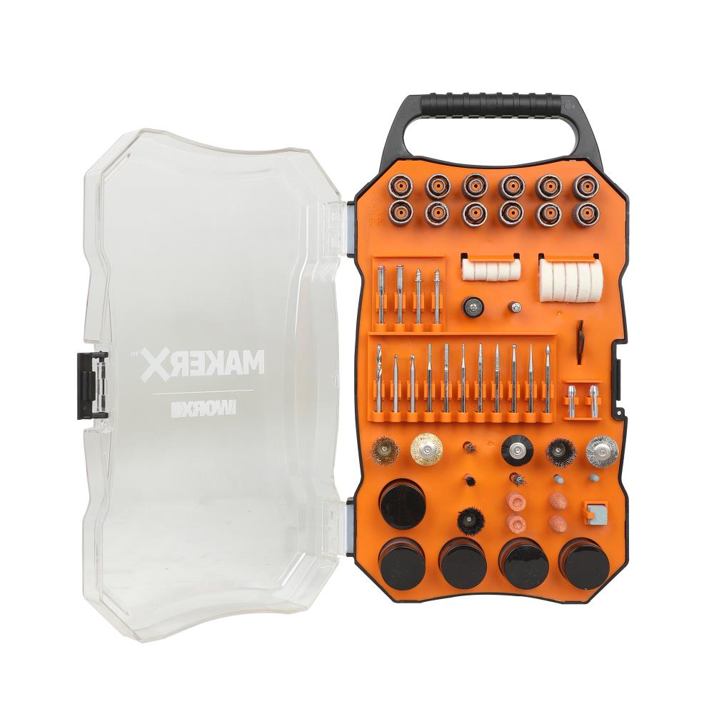 Kit de Accesorios para Herramienta Rotativa WORX MakerX para Todas las Herramientas Rotativas Estándar (201 Piezas) WA7208