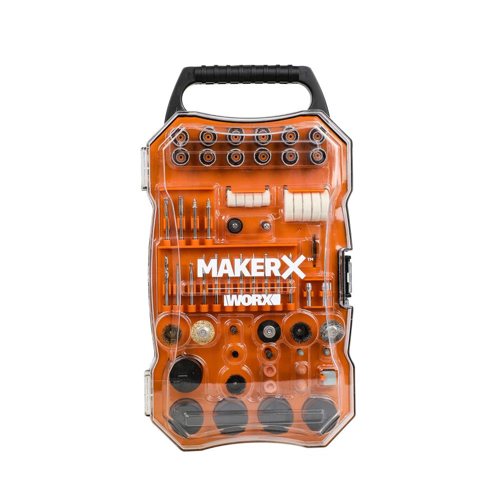 Kit de Accesorios para Herramienta Rotativa WORX MakerX para Todas las Herramientas Rotativas Estándar (201 Piezas) WA7208