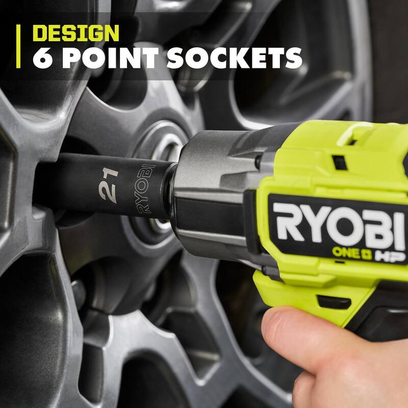 RYOBI Juego de dados de impacto profundo métrico de 1/2 pulgadas (11 piezas) - RHMTIS31102