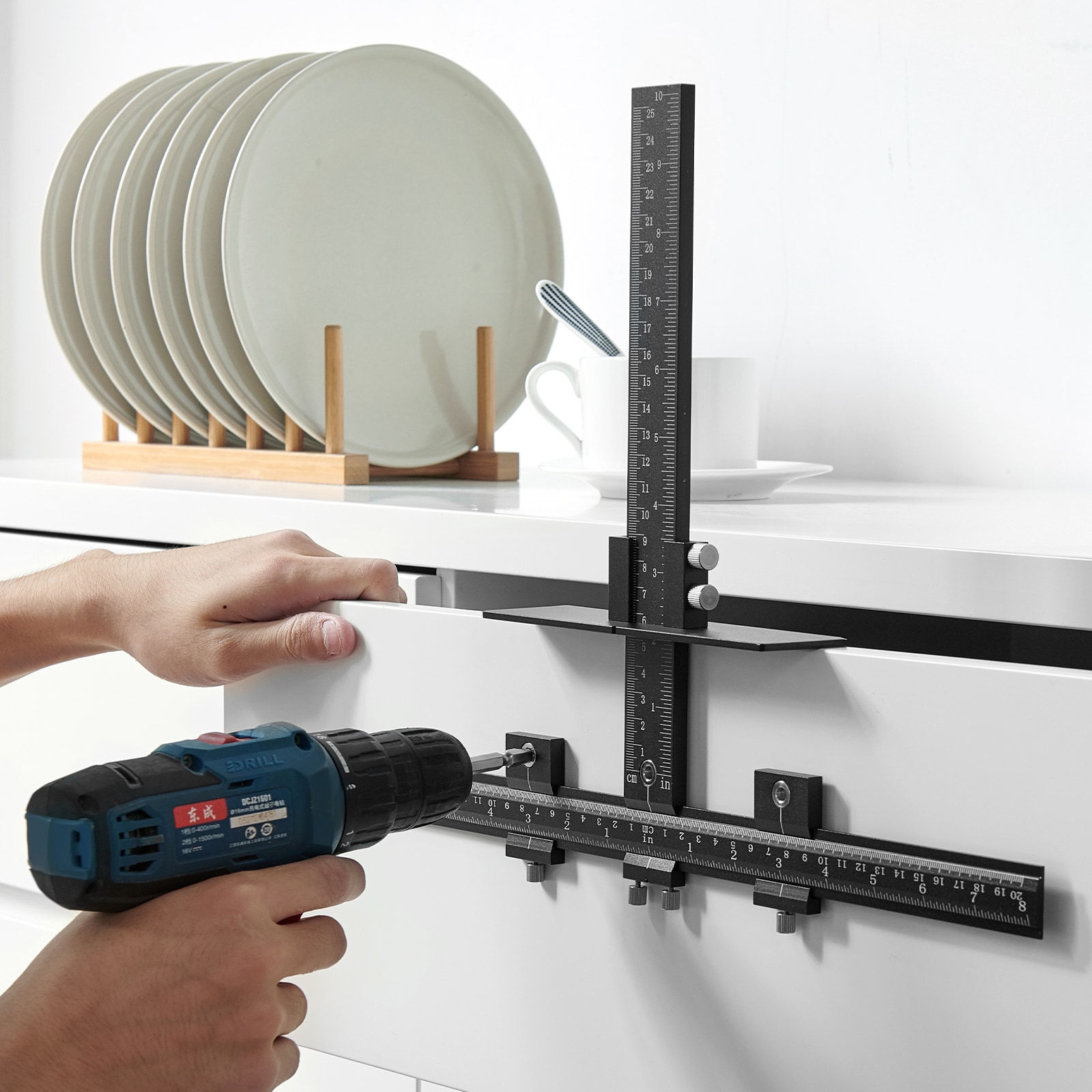 Plantilla de hardware para gabinete SVOPES de aleación de aluminio ajustable para la instalación de puertas y cajones frente. SVOPESJJWJJJQ04647V0