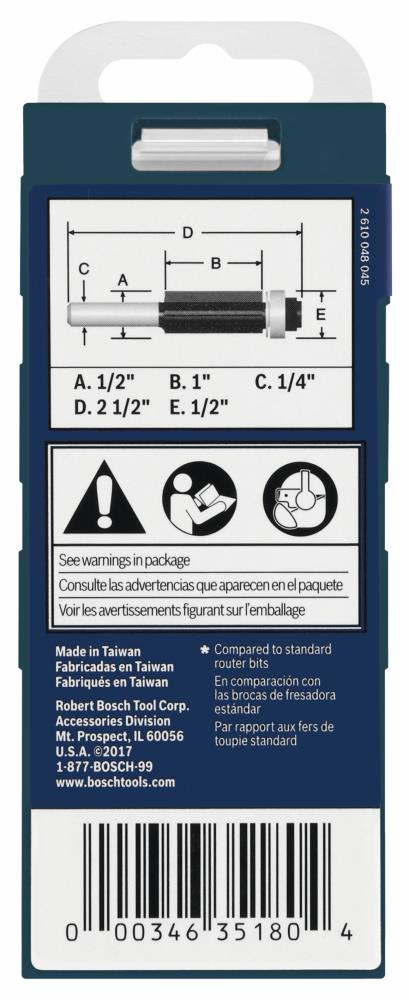 Broca para recortar de carburo de tungsteno de 1/2 pulgadas Bosch 85266MC