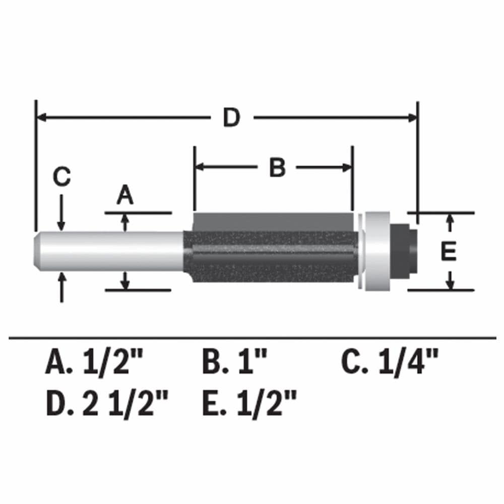 Broca para recortar de carburo de tungsteno de 1/2 pulgadas Bosch 85266MC