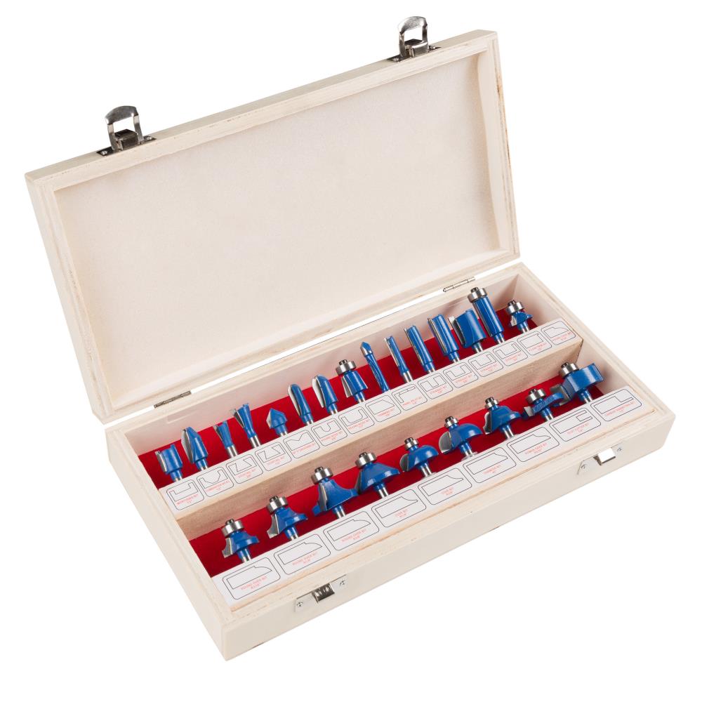 Juego de 24 piezas de brocas para router con punta de carburo Fleming Supply 589605TDR