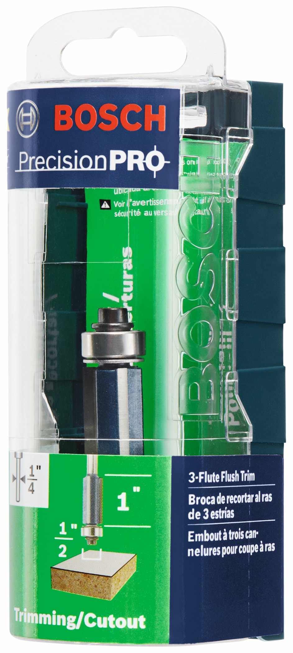 Broca para enrasar laminado con punta de carburo de 1/2 pulgadas Bosch 85216MC