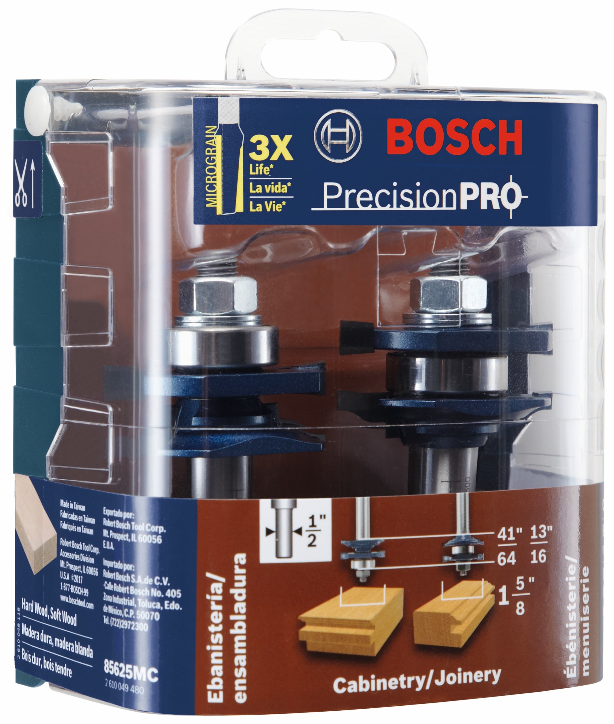Broca para router Bosch 1-5/8 pulgadas para perfilar y ranurar 85625MC