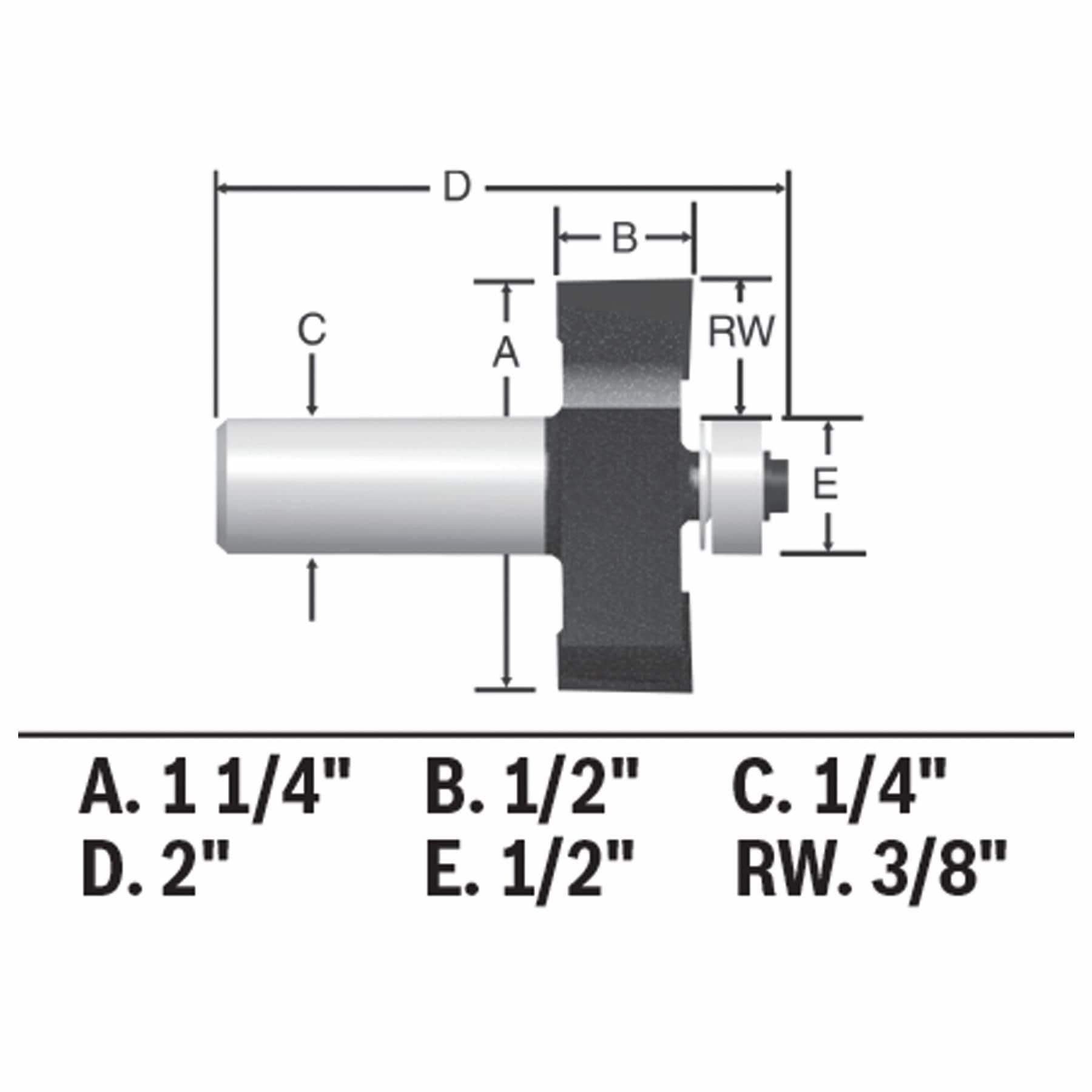 Broca para enrasar de carburo de 1-1/4 pulgadas Bosch 85218MC