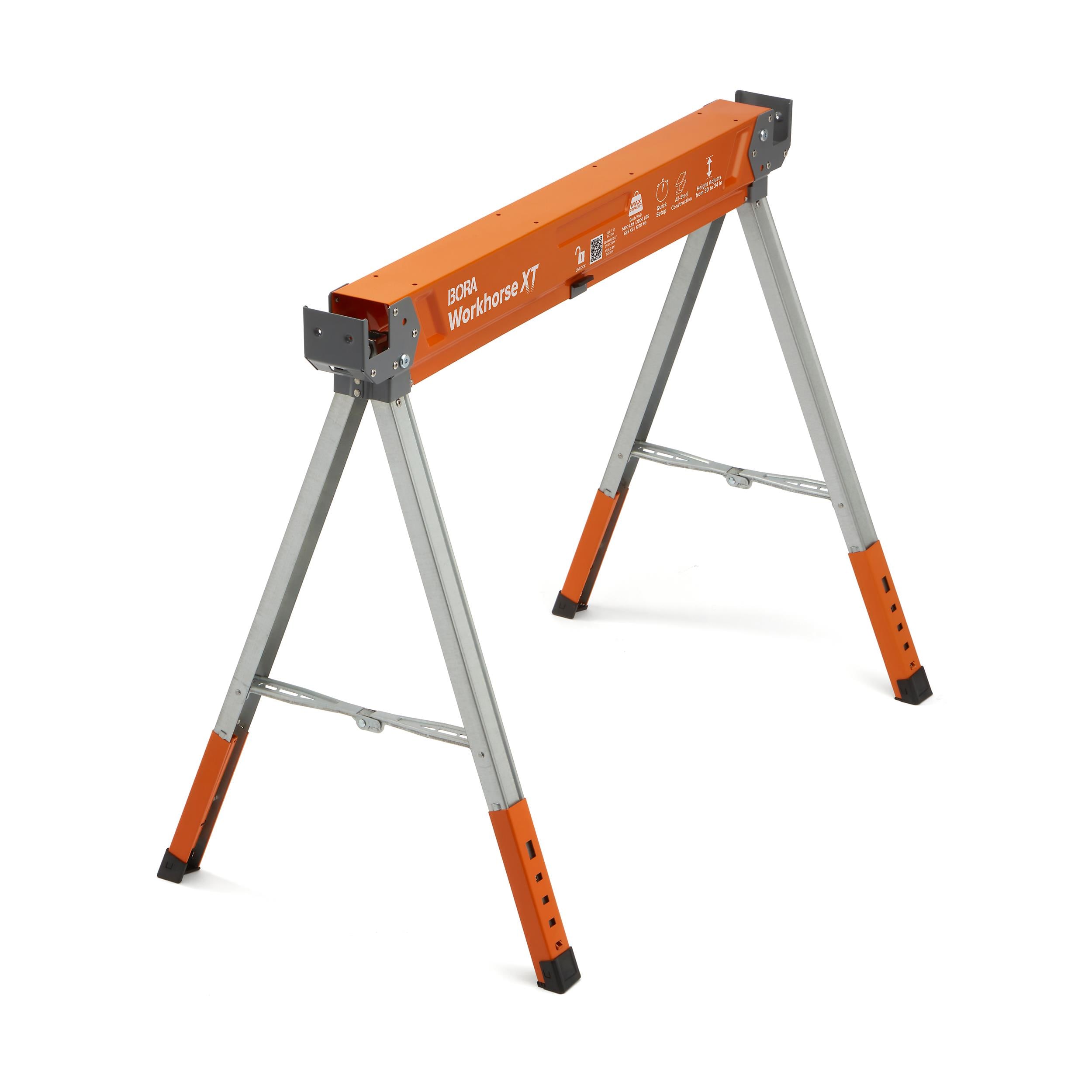 BORA Workhorse XT Caballo de Sierra Ajustable de Acero de 38 pulgadas de ancho por 30 pulgadas de alto (Capacidad de 1350 lb) PM-3360