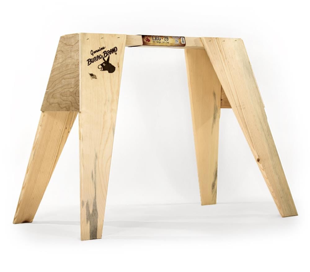 Soporte de sierra de madera BURRO BRAND Classic de 21 pulgadas de ancho por 29 pulgadas de alto (capacidad de 1000 lb) PL16L