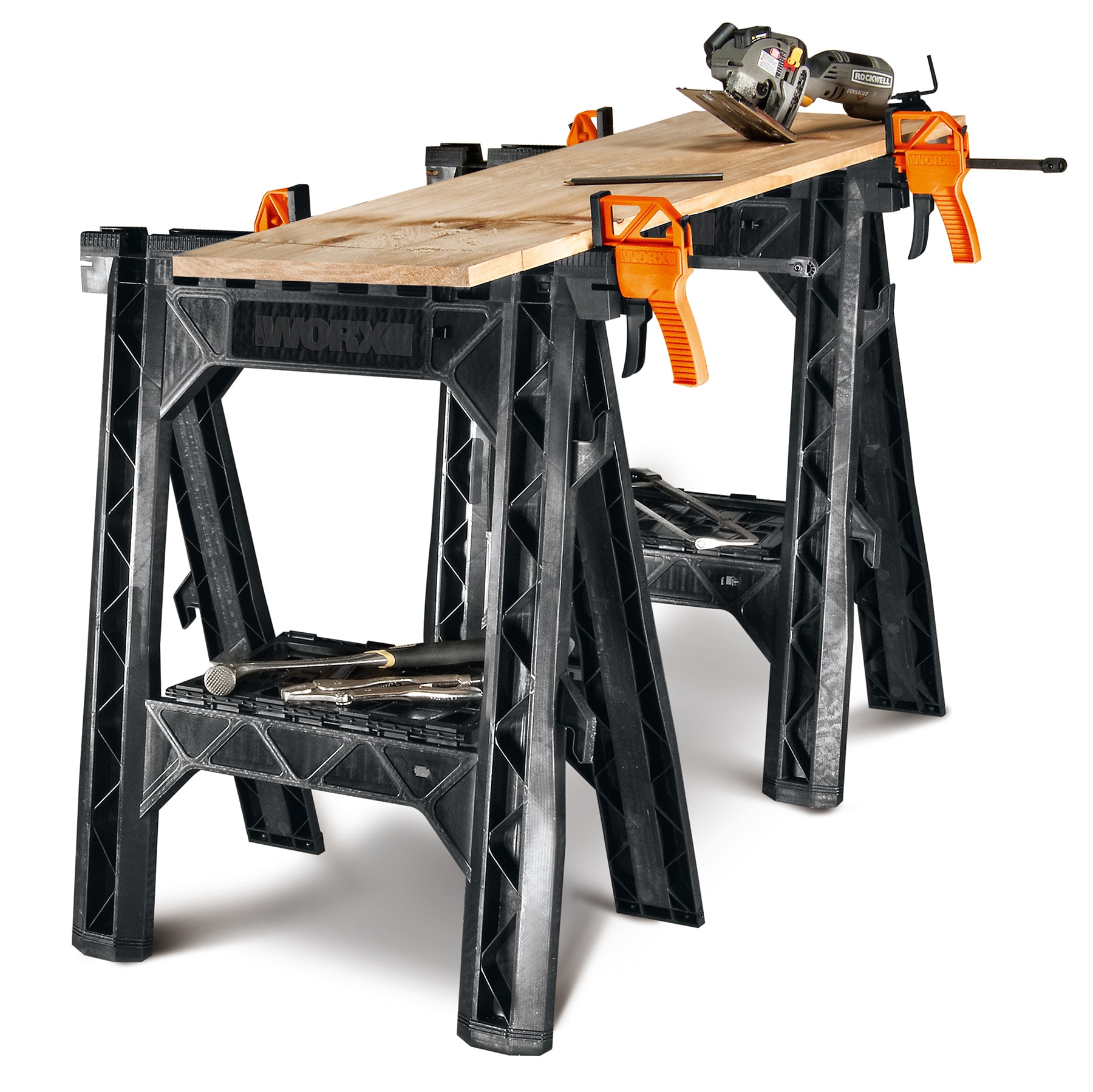 Caballo de sierra ABS WORX de 27.0 pulgadas de ancho por 32.0 pulgadas de alto (capacidad de 1000.0 lb) WX065