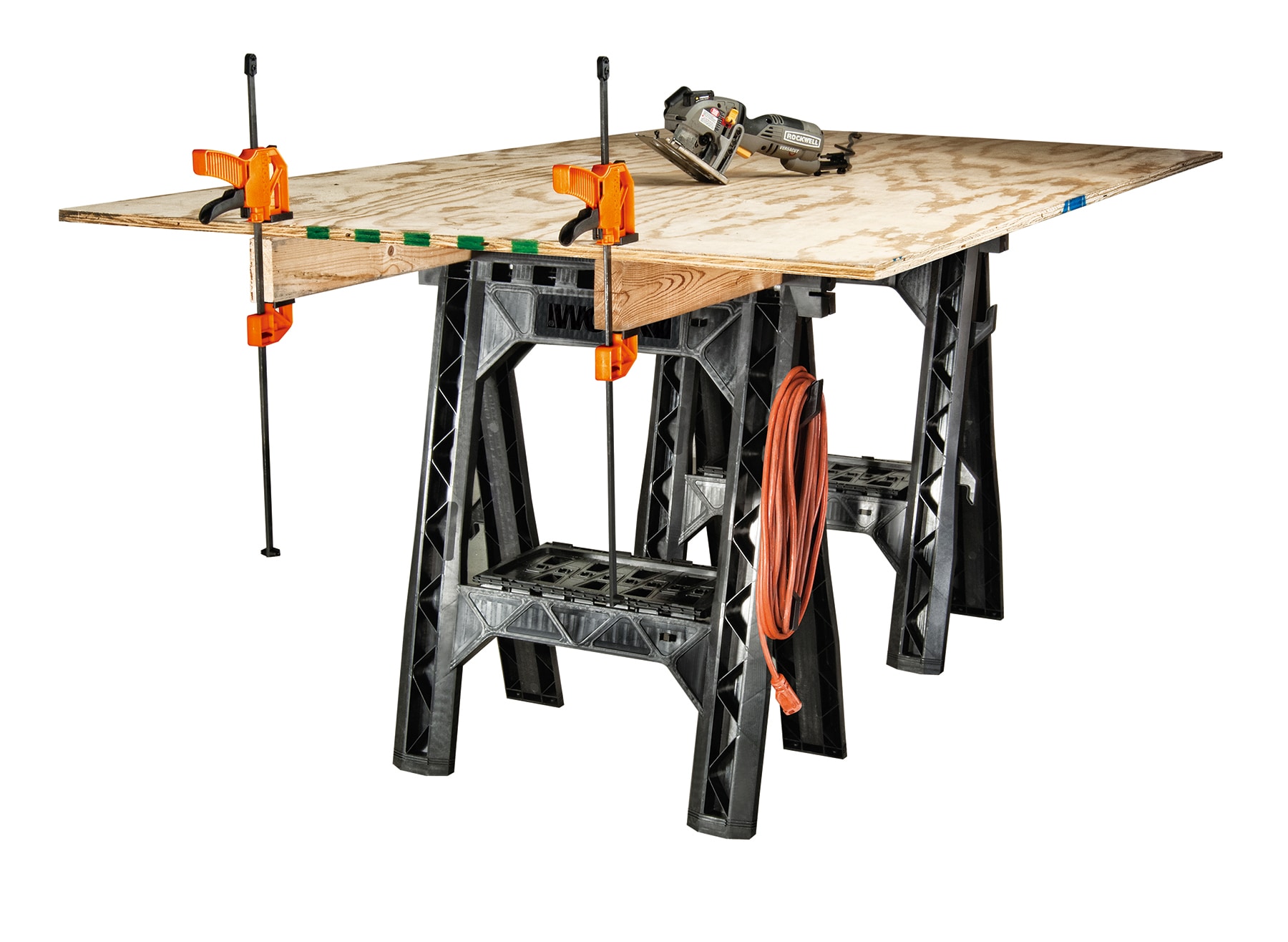 Caballo de sierra ABS WORX de 27.0 pulgadas de ancho por 32.0 pulgadas de alto (capacidad de 1000.0 lb) WX065