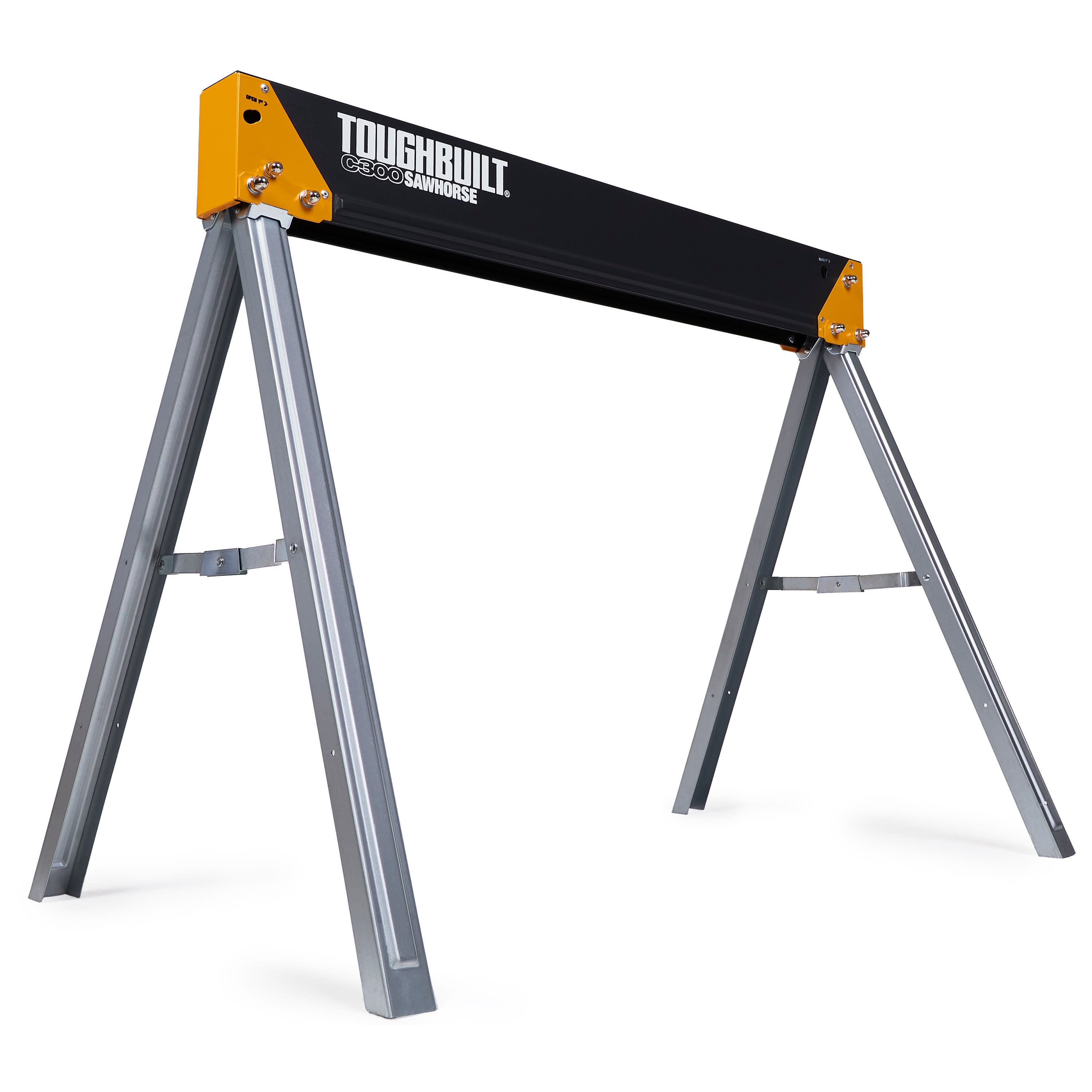 Caballo de aserradero de acero TOUGHBUILT C300-2 2-pack de 35.51 pulgadas de ancho x 28.54 pulgadas de alto (Capacidad de 2200 lb) TB-C300-2