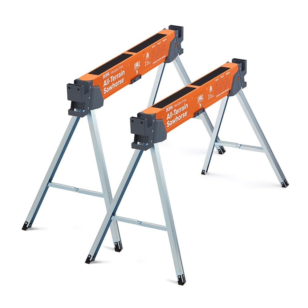 Caballo todoterreno BORA 2-Pack 42.5-Pulgadas L x 30-Pulgadas A Caballete de Sierra de Acero Ajustable (Capacidad de 1500 lbs) PM-4520T