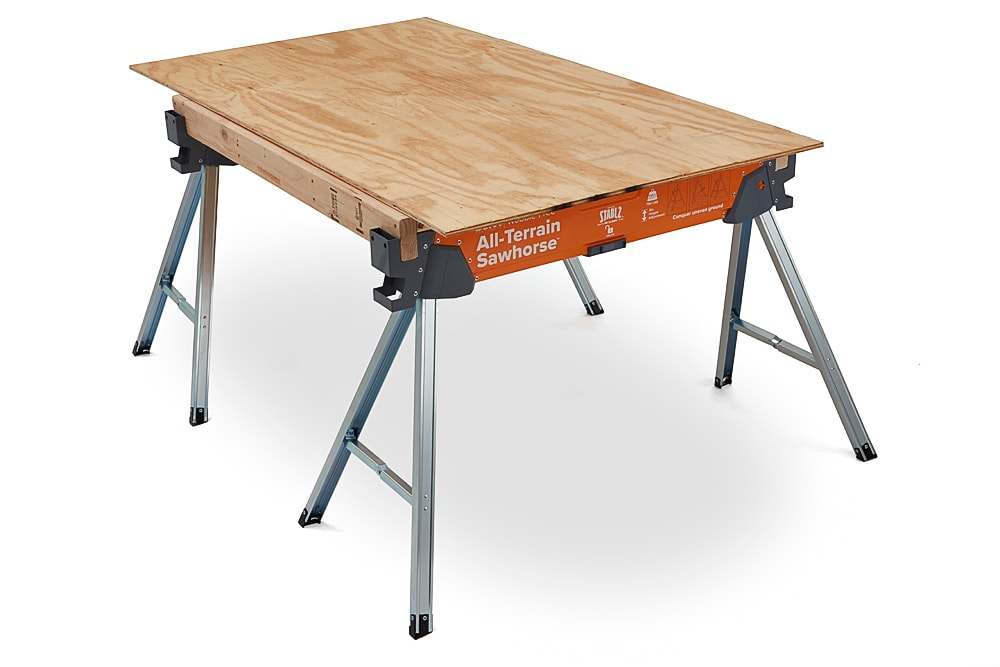 Caballo todoterreno BORA 2-Pack 42.5-Pulgadas L x 30-Pulgadas A Caballete de Sierra de Acero Ajustable (Capacidad de 1500 lbs) PM-4520T