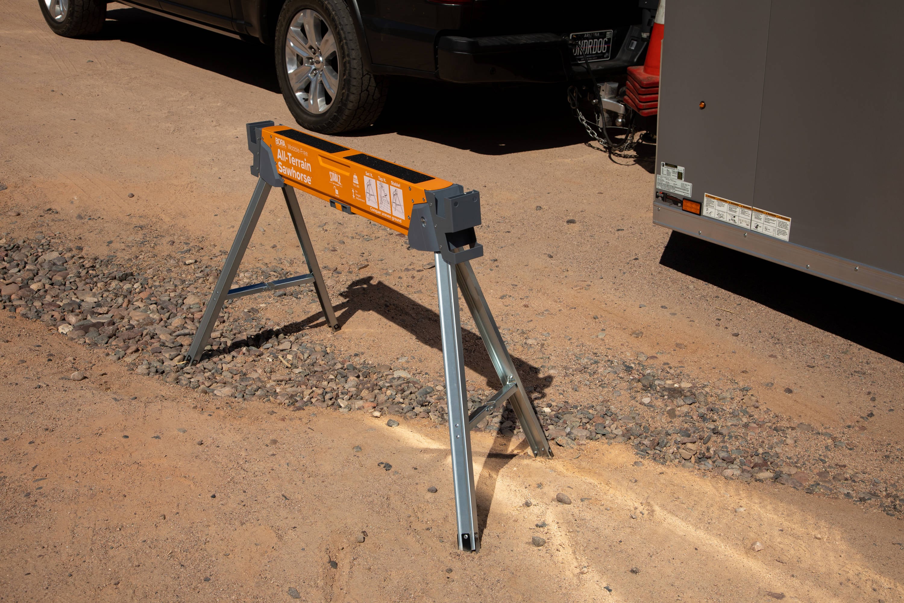Caballo todoterreno BORA 2-Pack 42.5-Pulgadas L x 30-Pulgadas A Caballete de Sierra de Acero Ajustable (Capacidad de 1500 lbs) PM-4520T