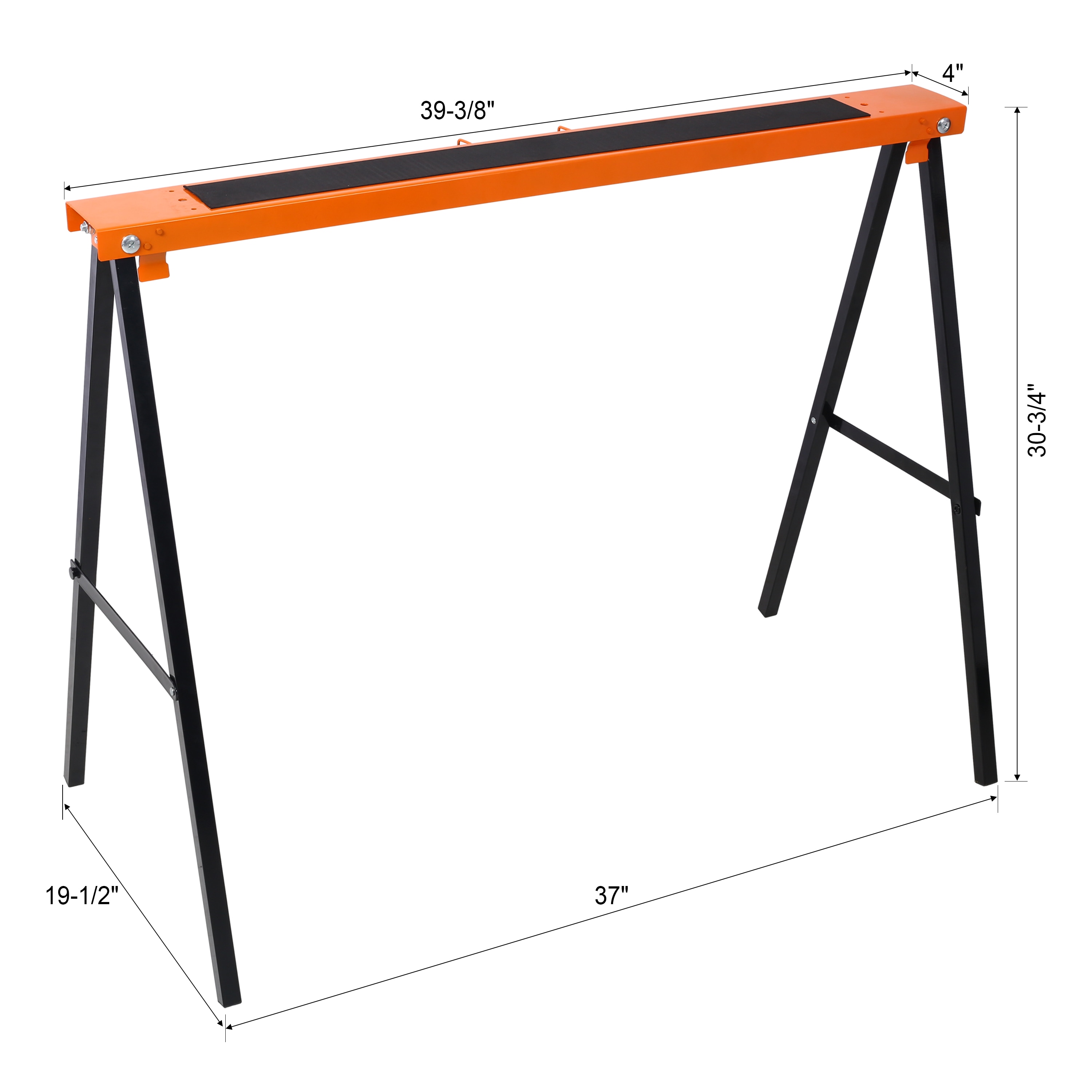 Caballo de metal BigTitan 2-Pack de 39.4 pulgadas de ancho x 30.7 pulgadas de alto (capacidad de 275 lbs) PL1999009