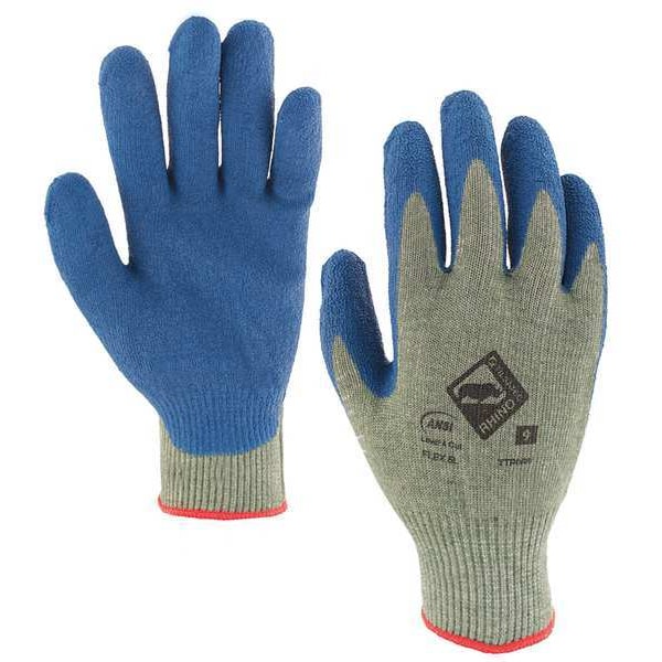 Guantes recubiertos resistentes al corte de Tilsatec, nivel de corte A5, 13 ga, azul/verde, (9) - TTP060L-090