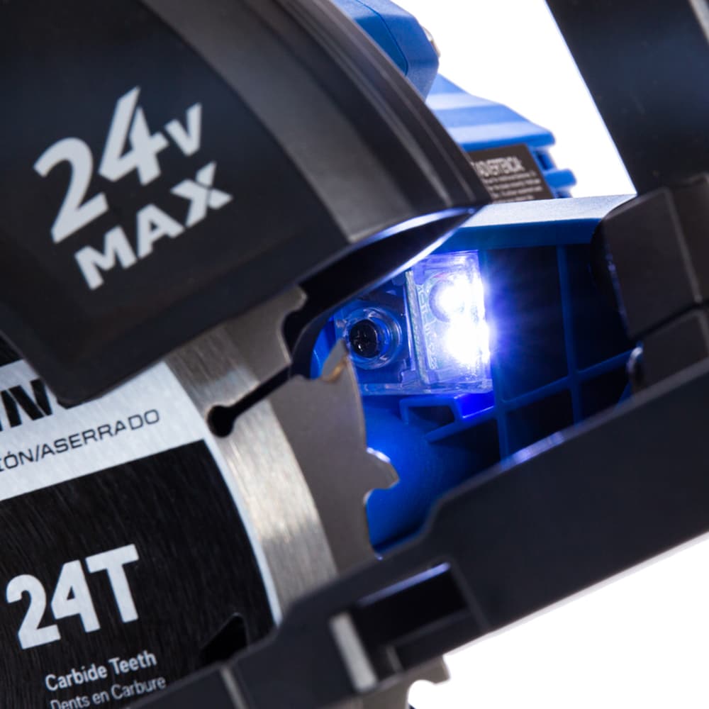 Kobalt XTR Sierra circular inalámbrica de 24 voltios y 7-1/4 pulgadas con motor sin escobillas KXCS 124B-03