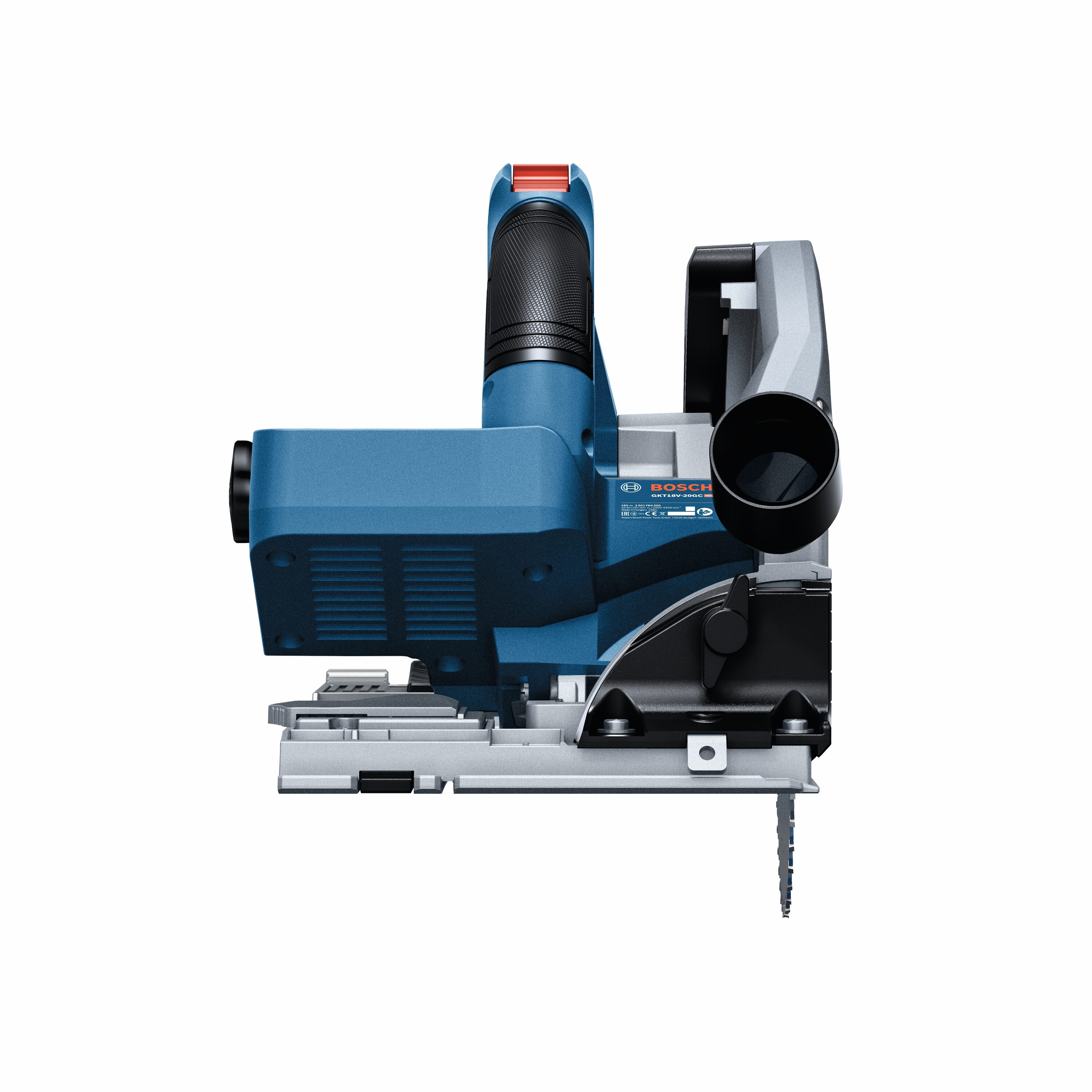Sierra circular sin escobillas inalámbrica de inmersión/guía Bosch Profactor de 18 voltios y 8.0 amperios, con batería incluida (GKT18V-20GCL14)