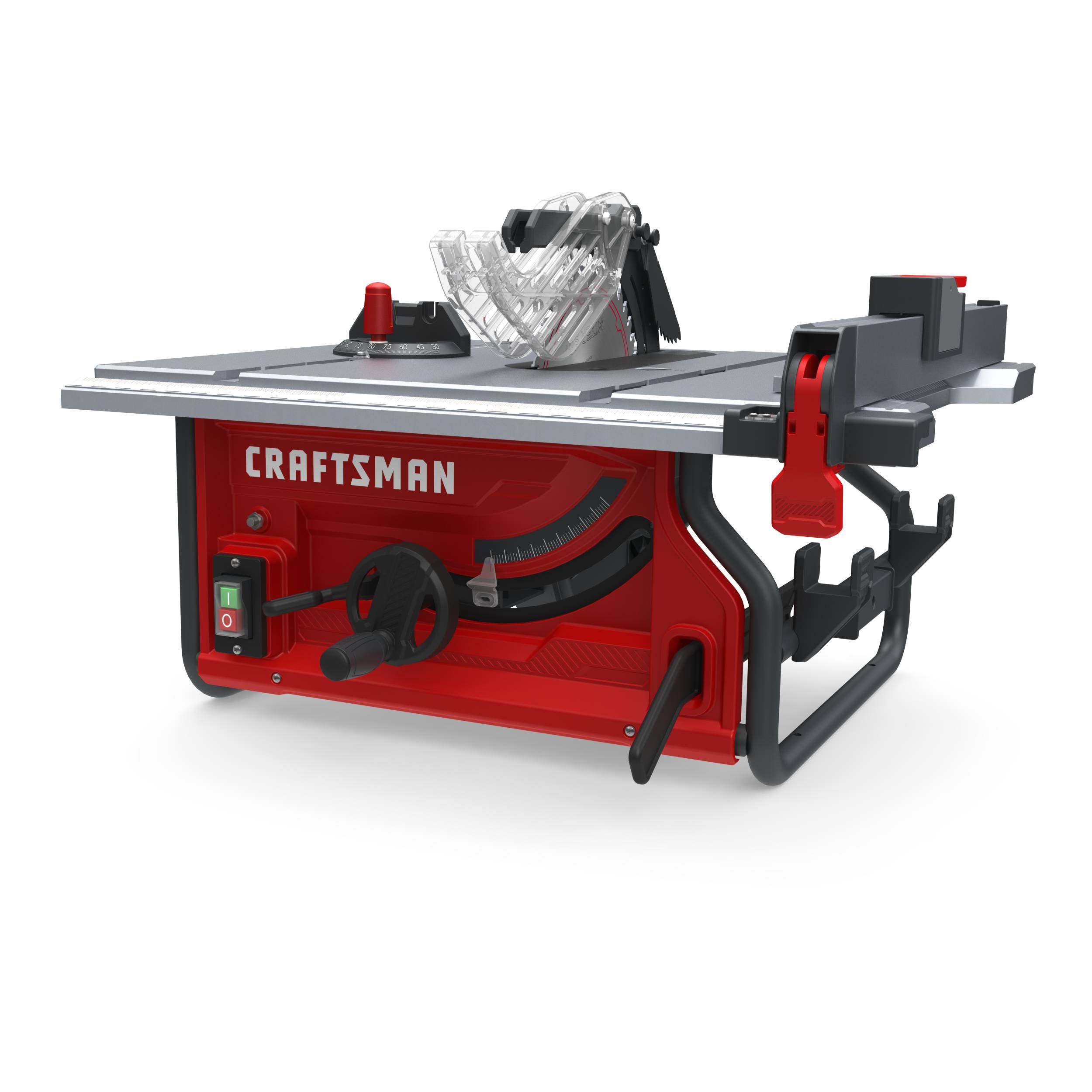 Sierra de mesa portátil para sitios de trabajo CRAFTSMAN de 10.0 pulgadas, 15.0 amperios y 120.0 voltios con soporte plegable CMXETAX69434502
