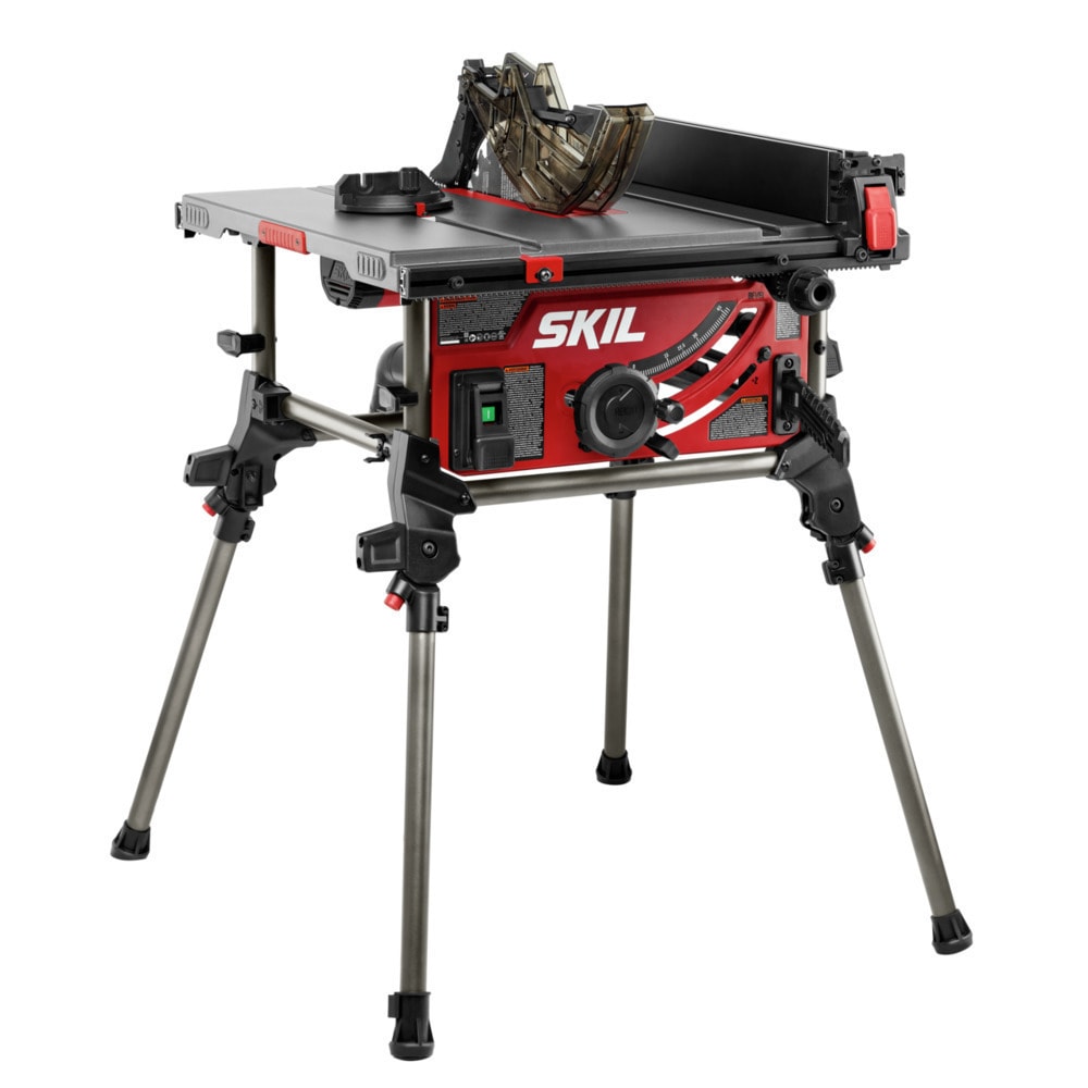 Sierra de mesa portátil para el sitio de trabajo SKIL de 10 pulgadas, 15 amperios y 120 voltios con soporte plegable TS6307-00