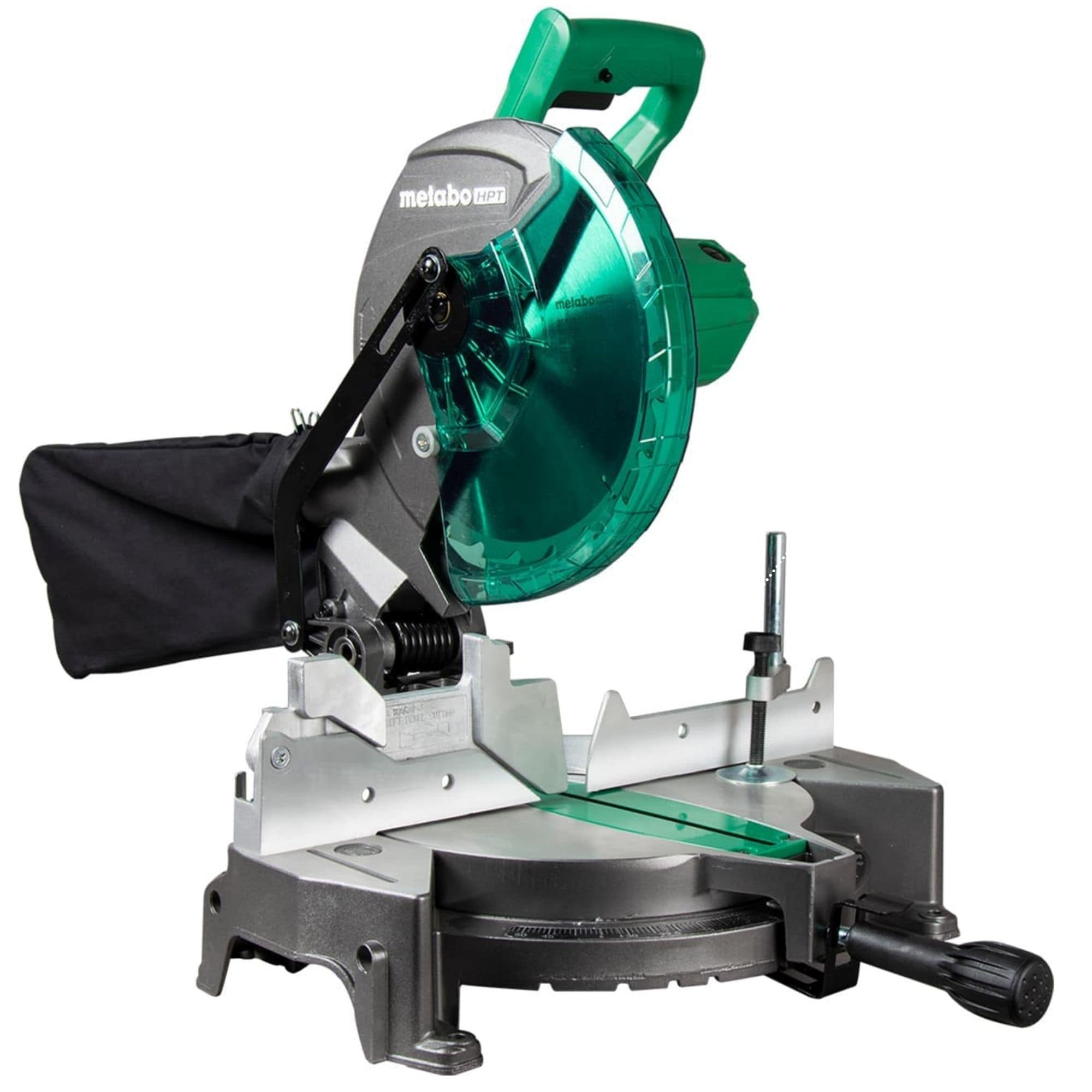 Sierra de inglete compuesta con bisel sencillo de 10 pulgadas y 15 amperios con cable Metabo HPT C10FCGSM