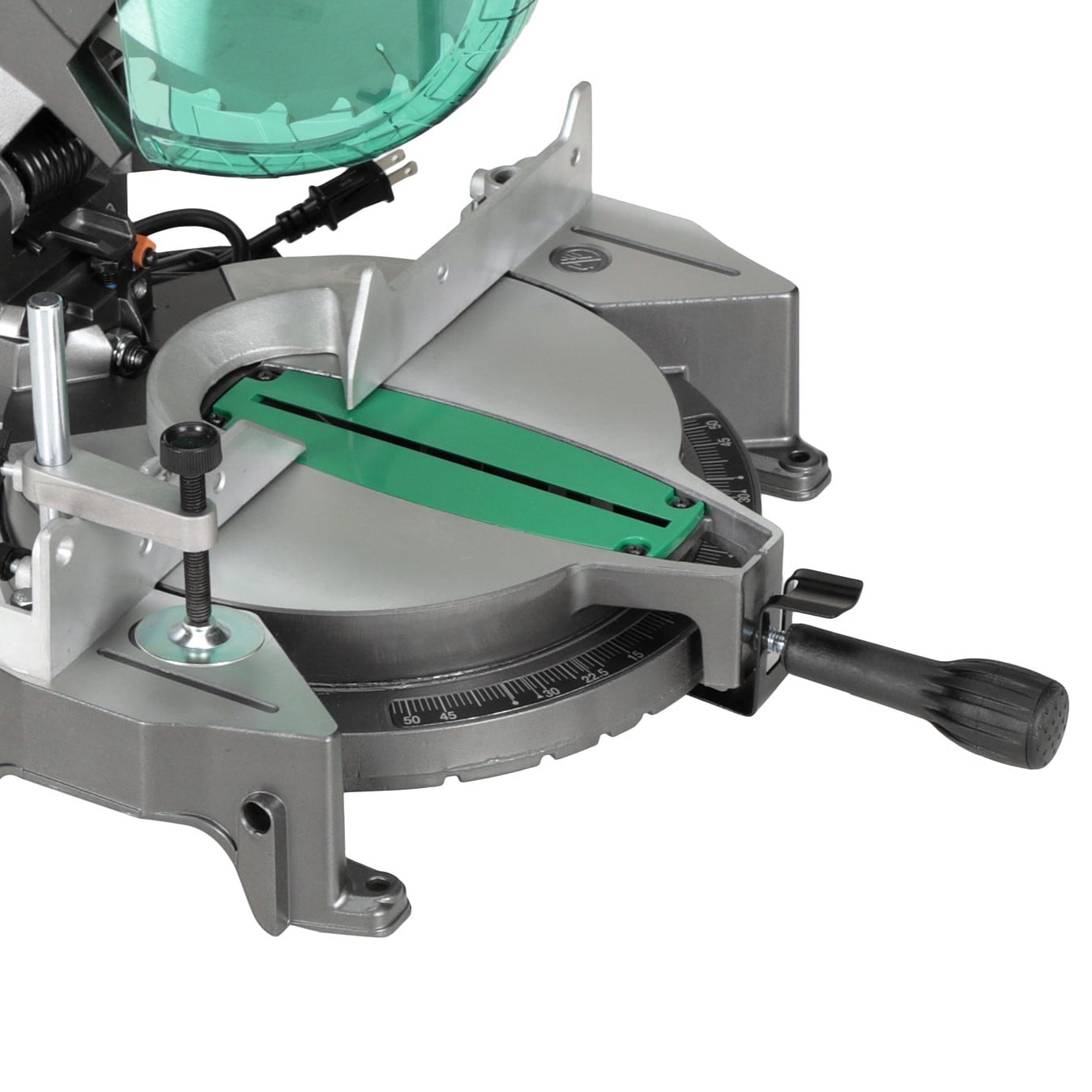 Sierra de inglete compuesta con bisel sencillo de 10 pulgadas y 15 amperios con cable Metabo HPT C10FCGSM