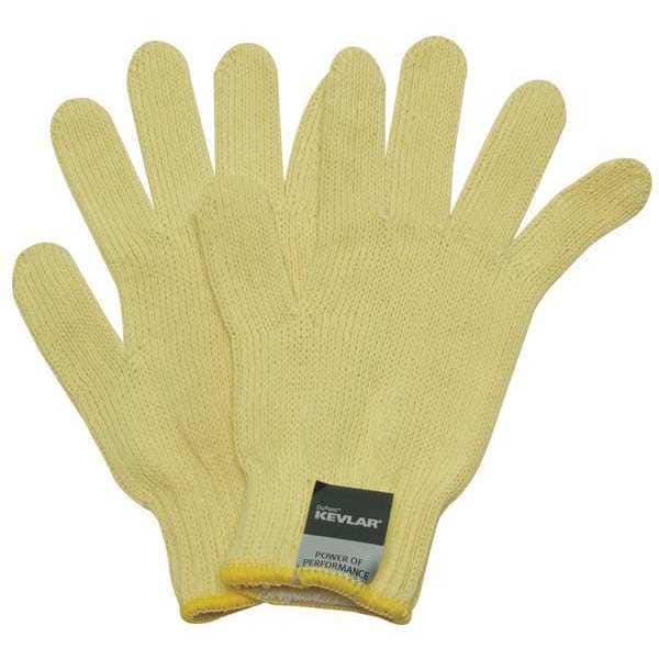 Guantes resistentes al corte Condor, Nivel de corte A2, 7 ga, Amarillo, Talla L (9) - 6AZ96