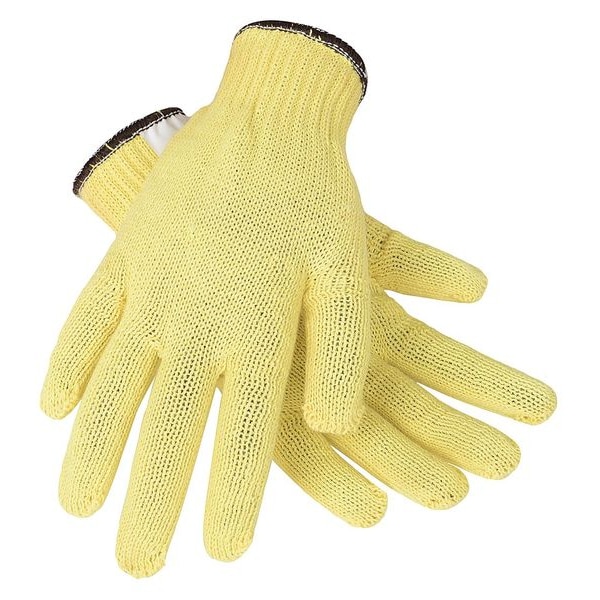 Guantes resistentes al corte Condor, Nivel de corte A2, 7 ga, Amarillo, Talla L (9) - 6AZ96