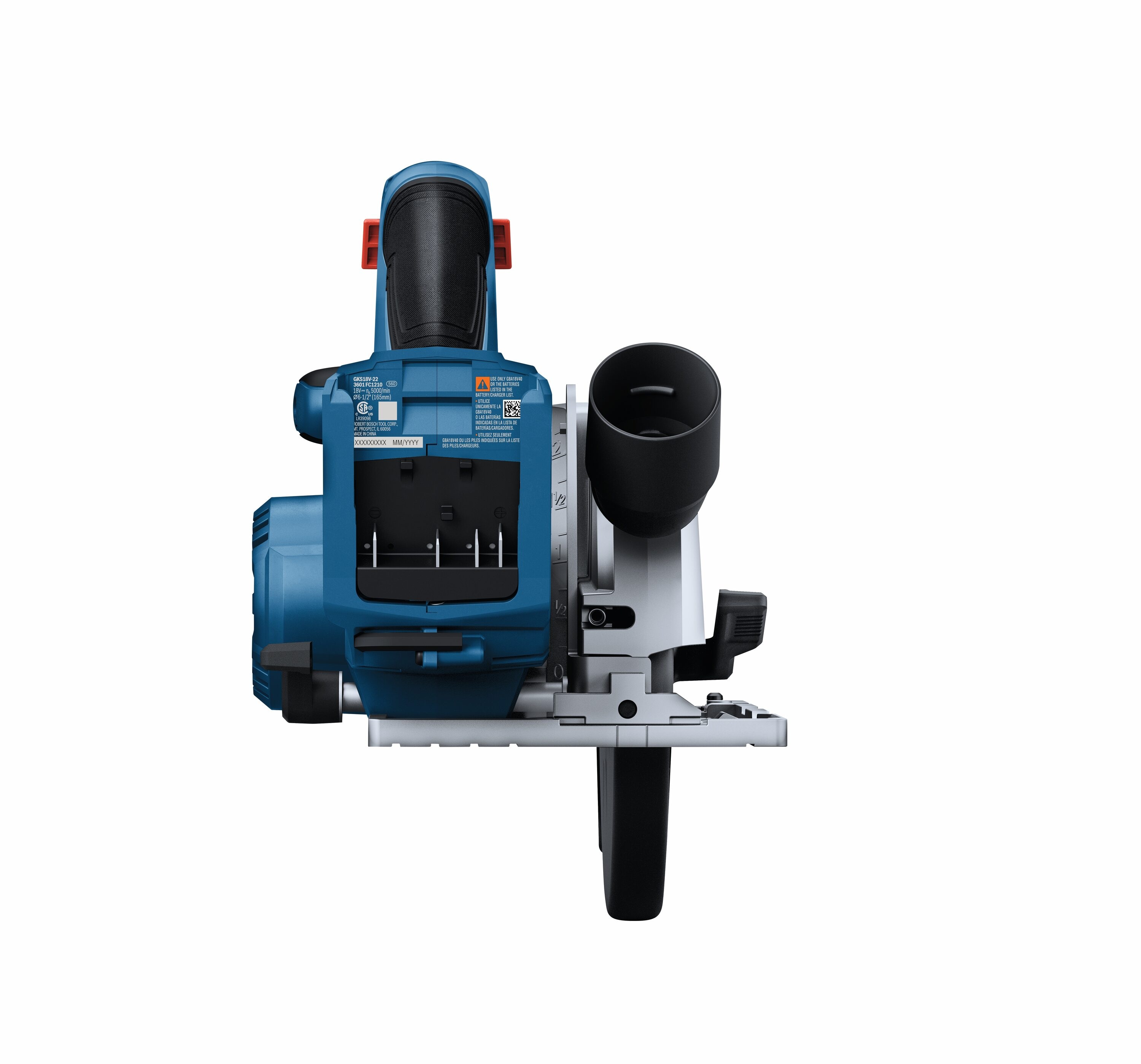 Sierra circular inalámbrica Bosch de 18 voltios y 6-1/2 pulgadas con motor sin escobillas GKS18V-22N