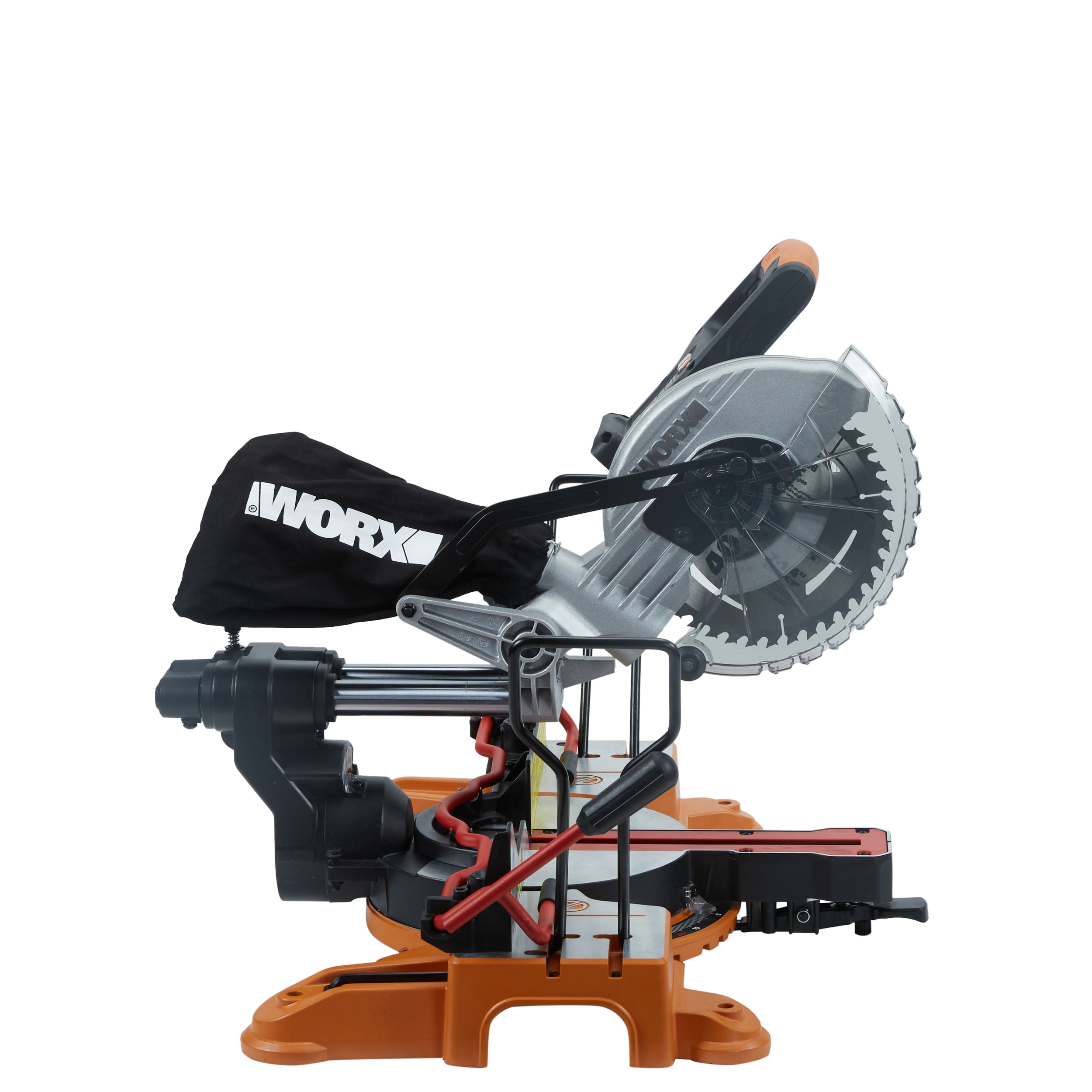 Sierra ingletadora compuesta inalámbrica de un solo bisel deslizante WORX Power Share de 20 voltios con batería incluida de 7-1/4 pulgadas.