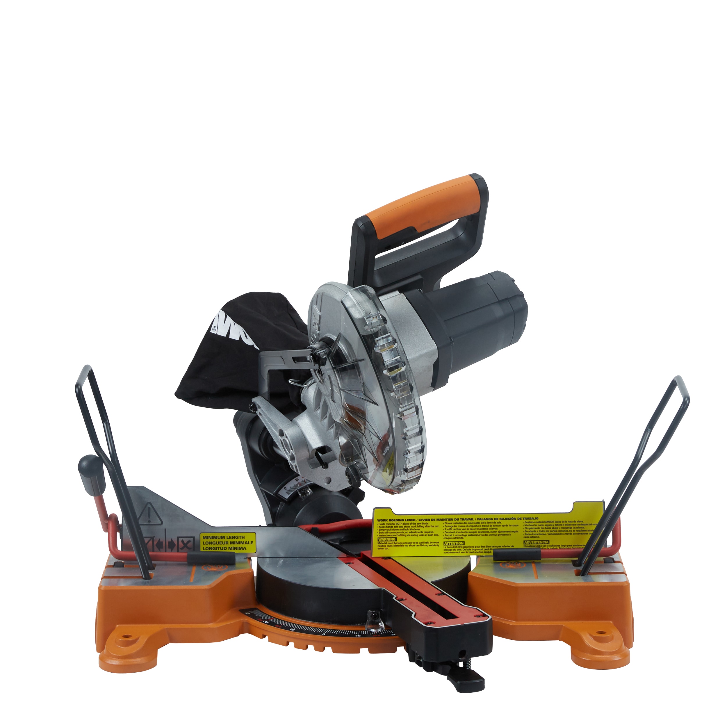 Sierra ingletadora compuesta inalámbrica de un solo bisel deslizante WORX Power Share de 20 voltios con batería incluida de 7-1/4 pulgadas.