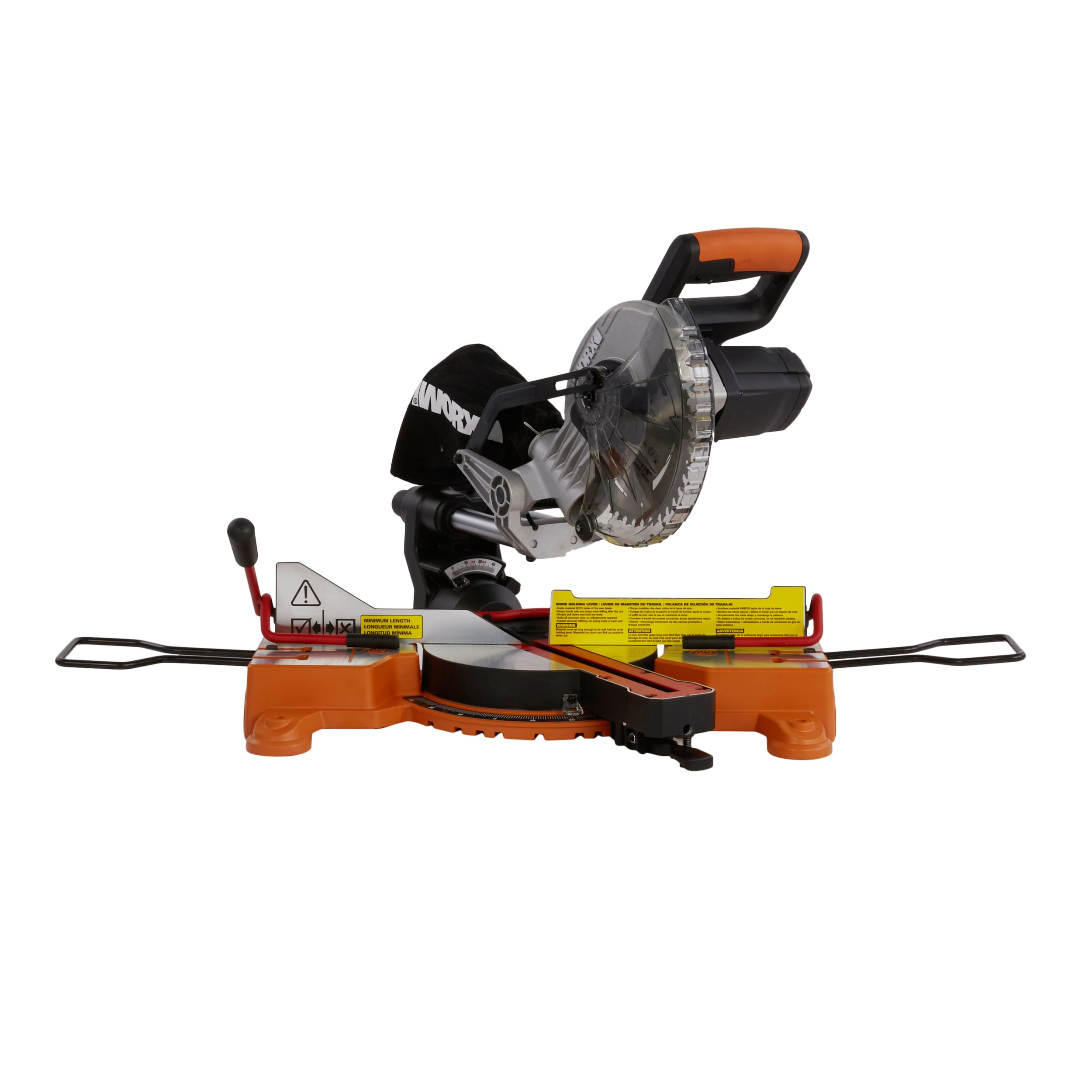 Sierra ingletadora compuesta inalámbrica de un solo bisel deslizante WORX Power Share de 20 voltios con batería incluida de 7-1/4 pulgadas.