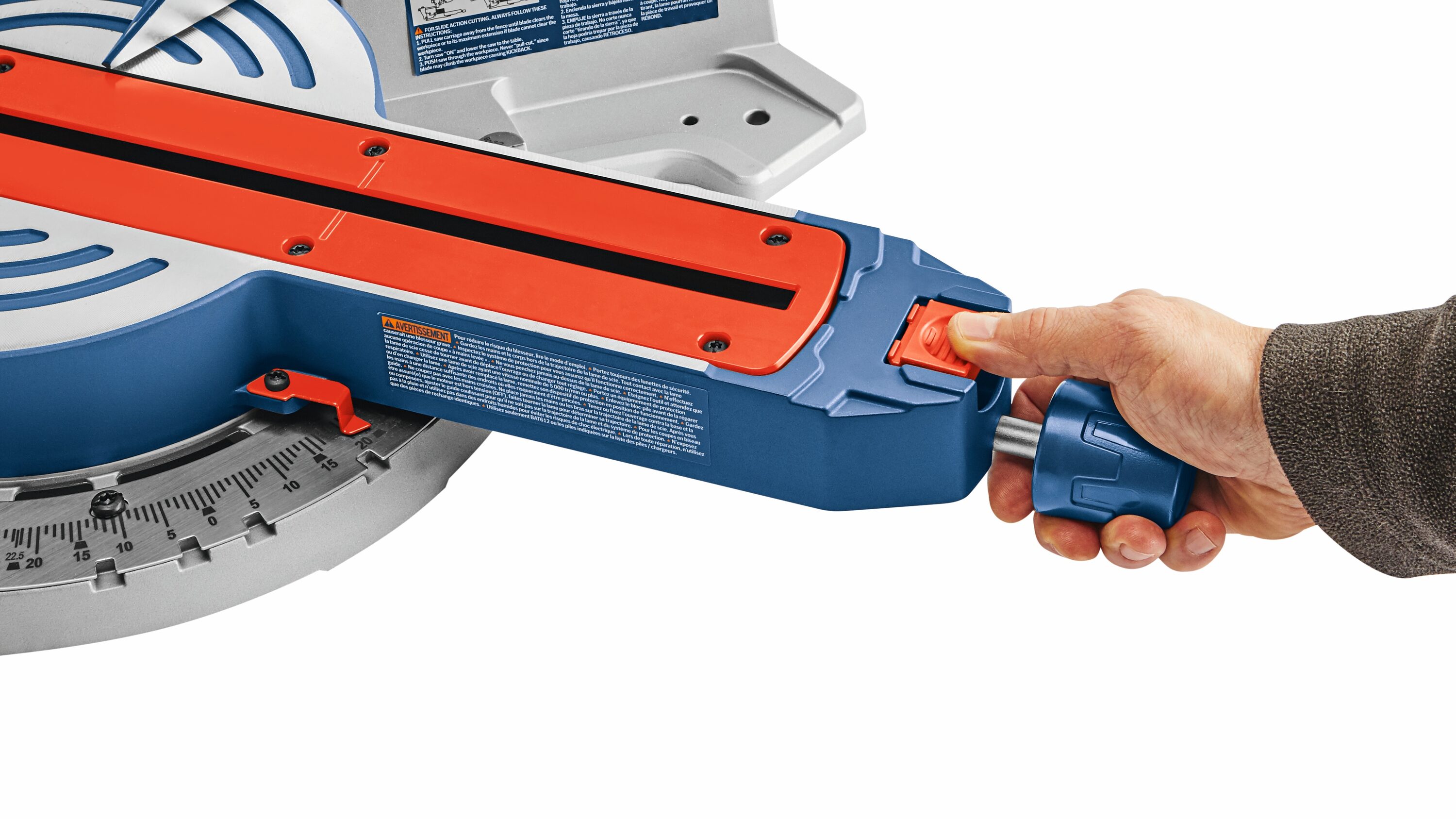 Sierra ingletadora compuesta deslizante de doble bisel y 18 voltios de 10 pulgadas con batería incluida de 8 amperios Bosch GCM18V-10SDN14